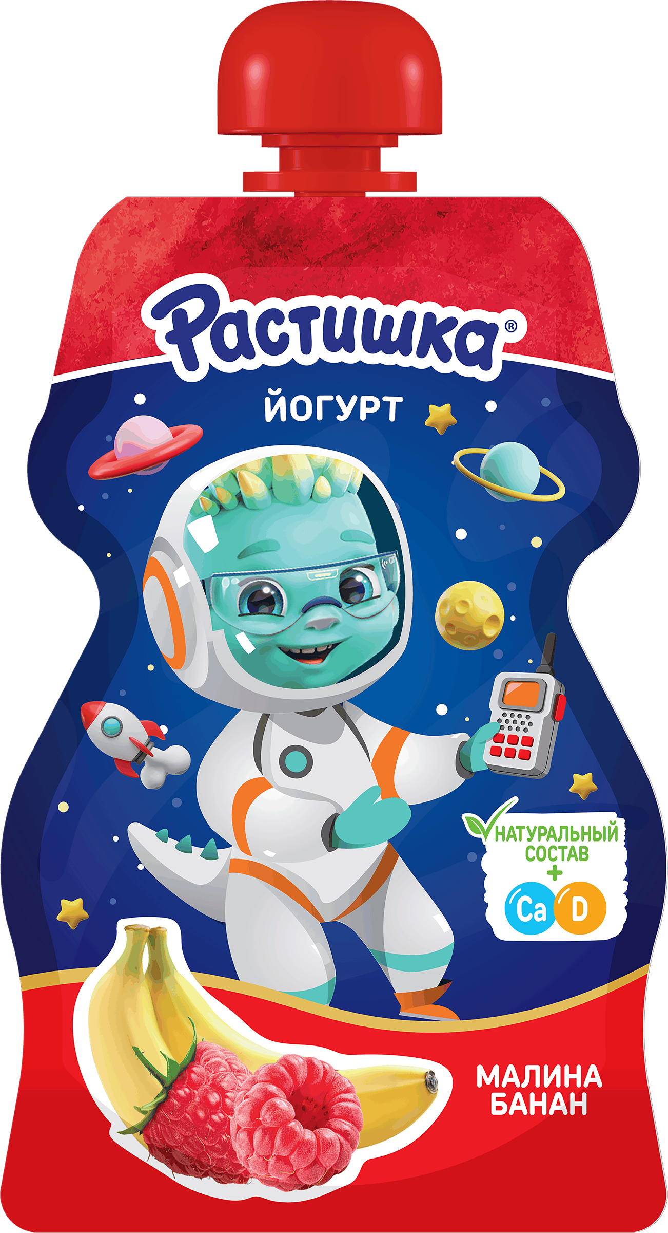 Изображение товара Йогурт питьевой РАСТИШКА Малина, банан 70г