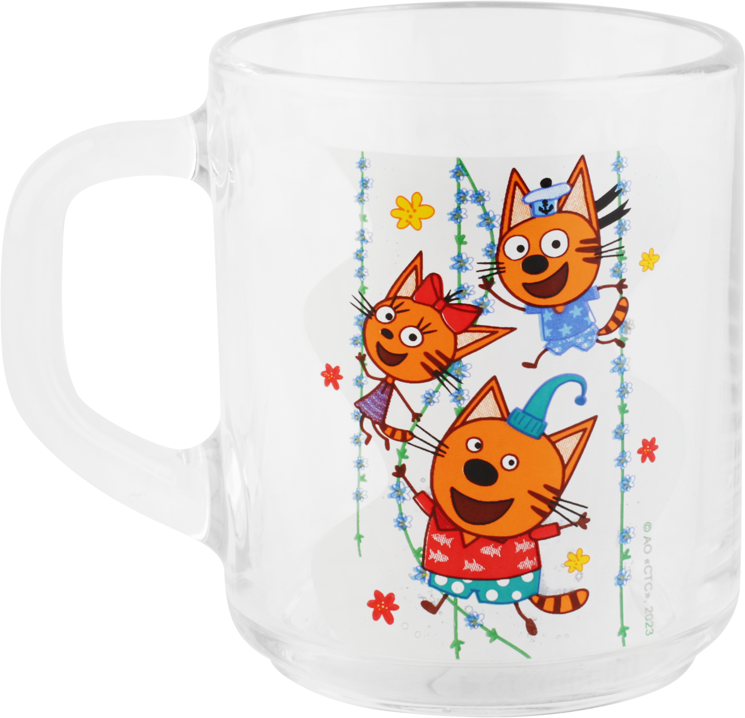 Изображение товара Кружка ТРИ КОТА стекло 200/230мл для детей с изображением героев популярного мультфильма