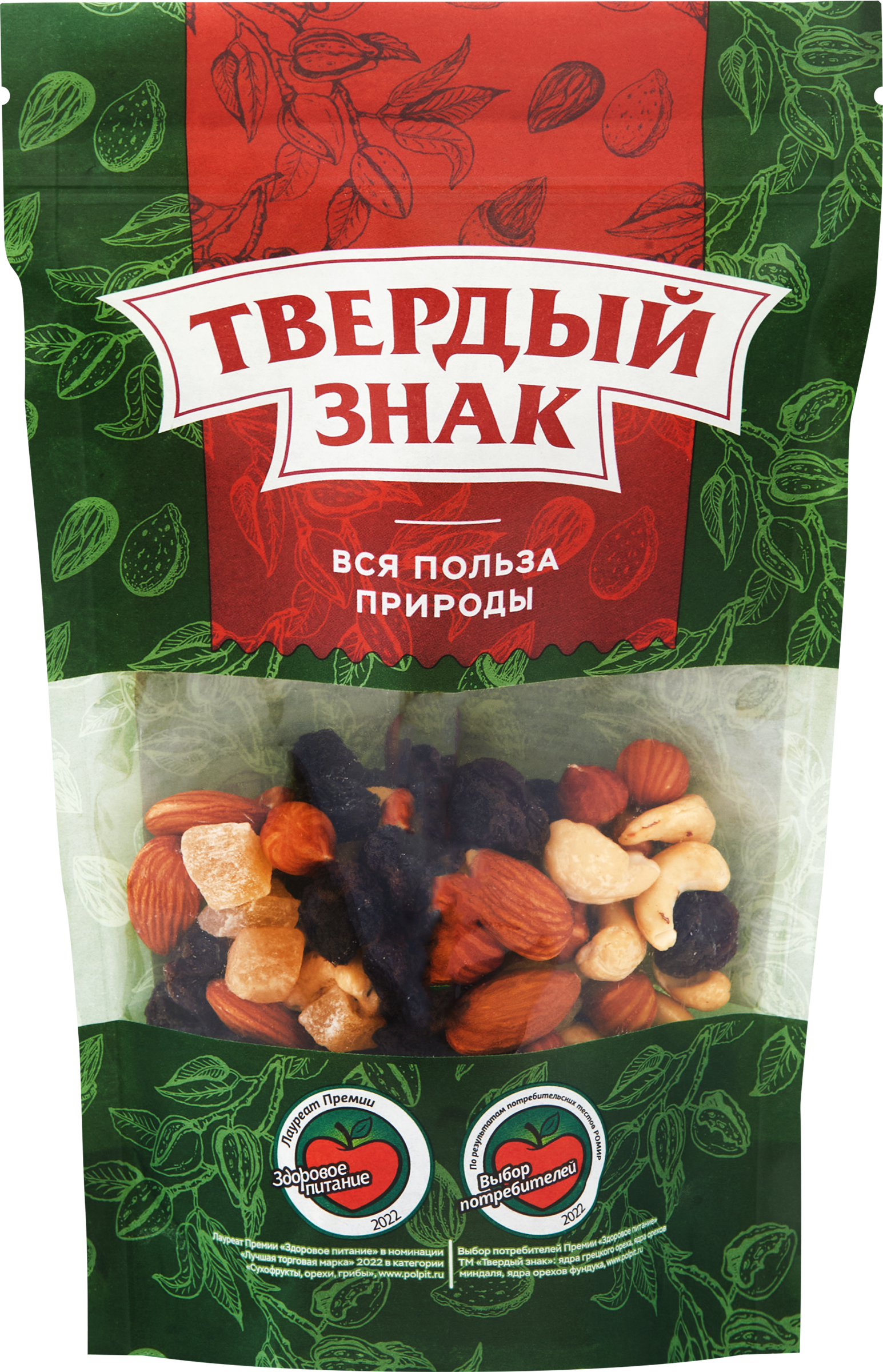 Изображение товара Смесь сладкая фруктово-ореховая ТВЕРДЫЙ ЗНАК 150г - полезный перекус и ингредиент для выпечки