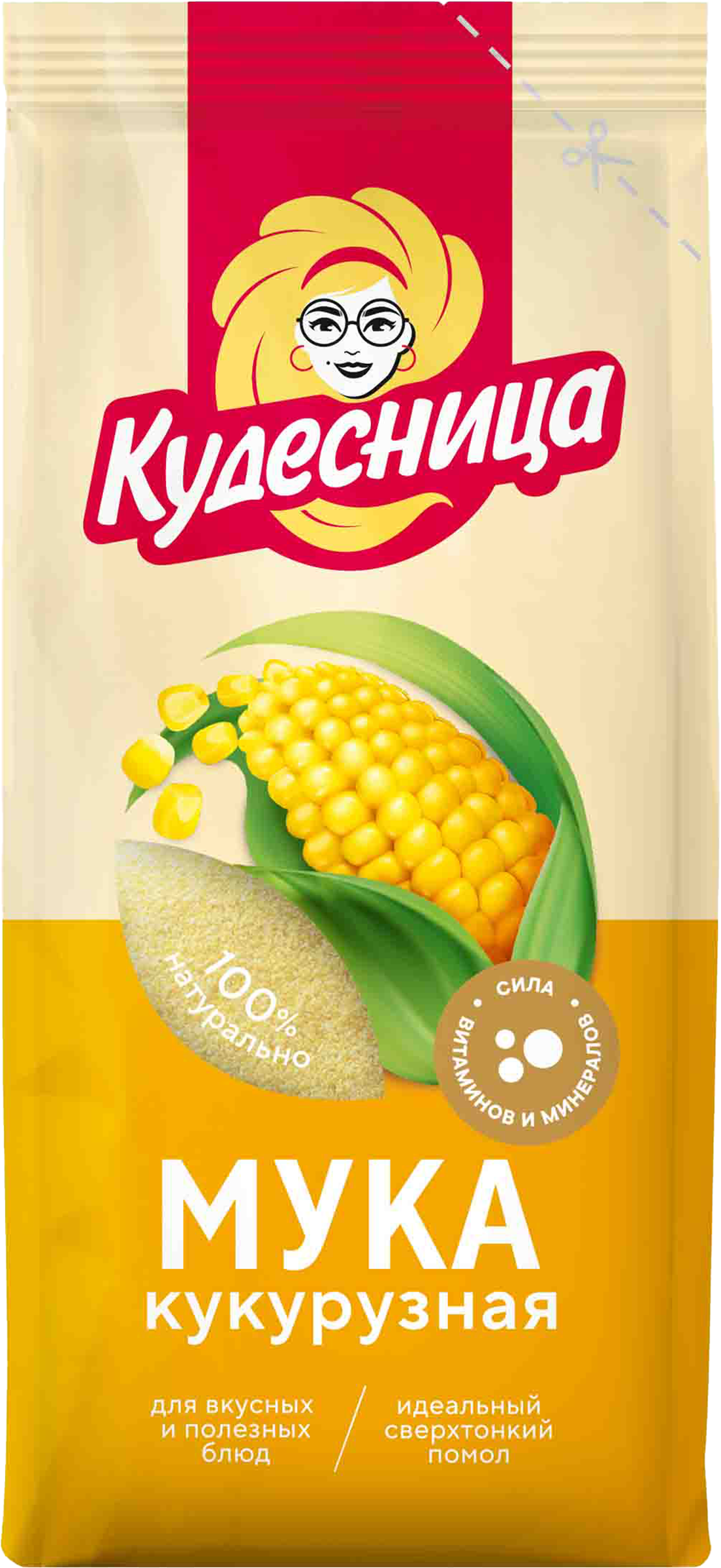 Изображение товара Мука кукурузная тонкого помола КУДЕСНИЦА 500г