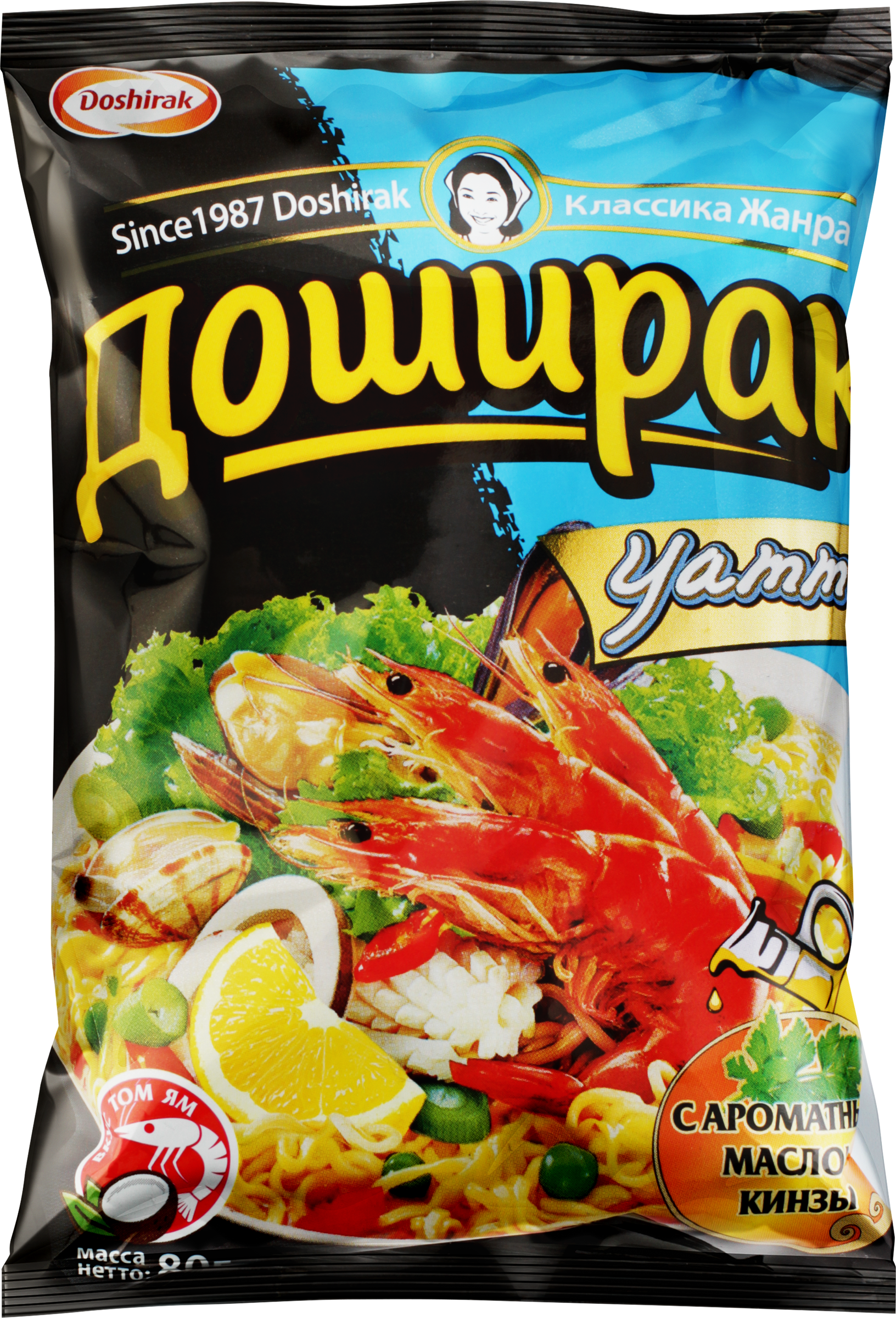 Изображение товара Лапша ДОШИРАК Yammi со вкусом Том Ям 80г - быстрая корейская лапша