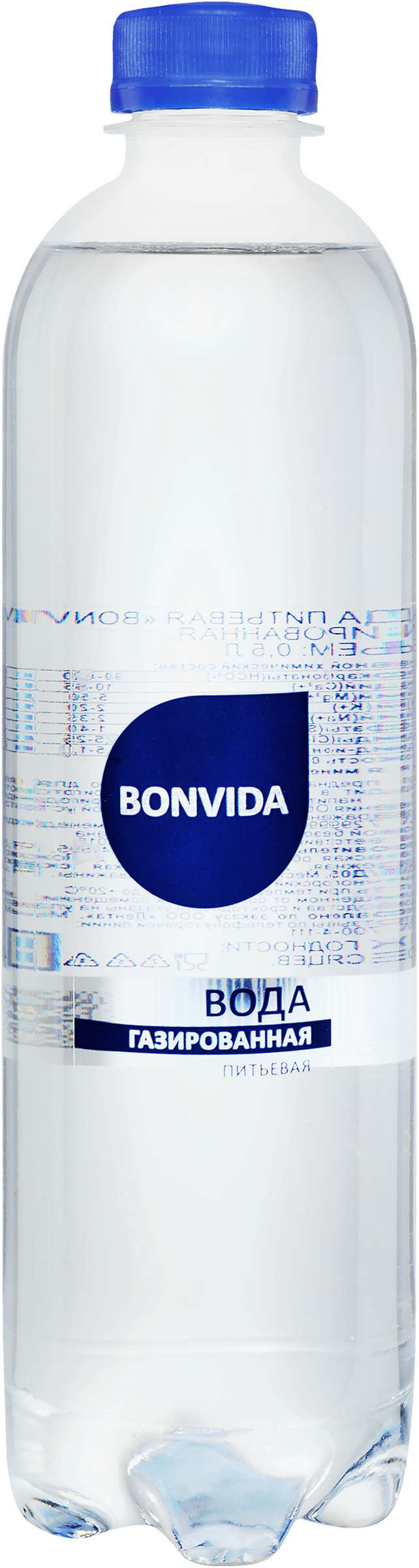Изображение товара Вода питьевая BONVIDA газированная, 0.5л