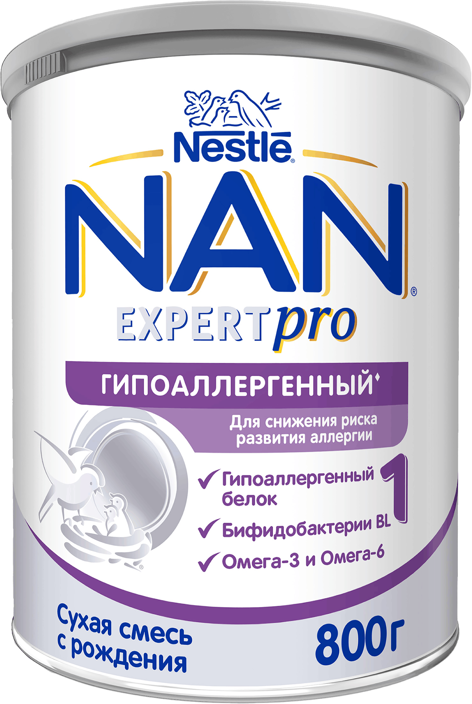 Изображение товара Смесь молочная NAN 1 гипоаллергенная, с 0 месяцев, 800г
