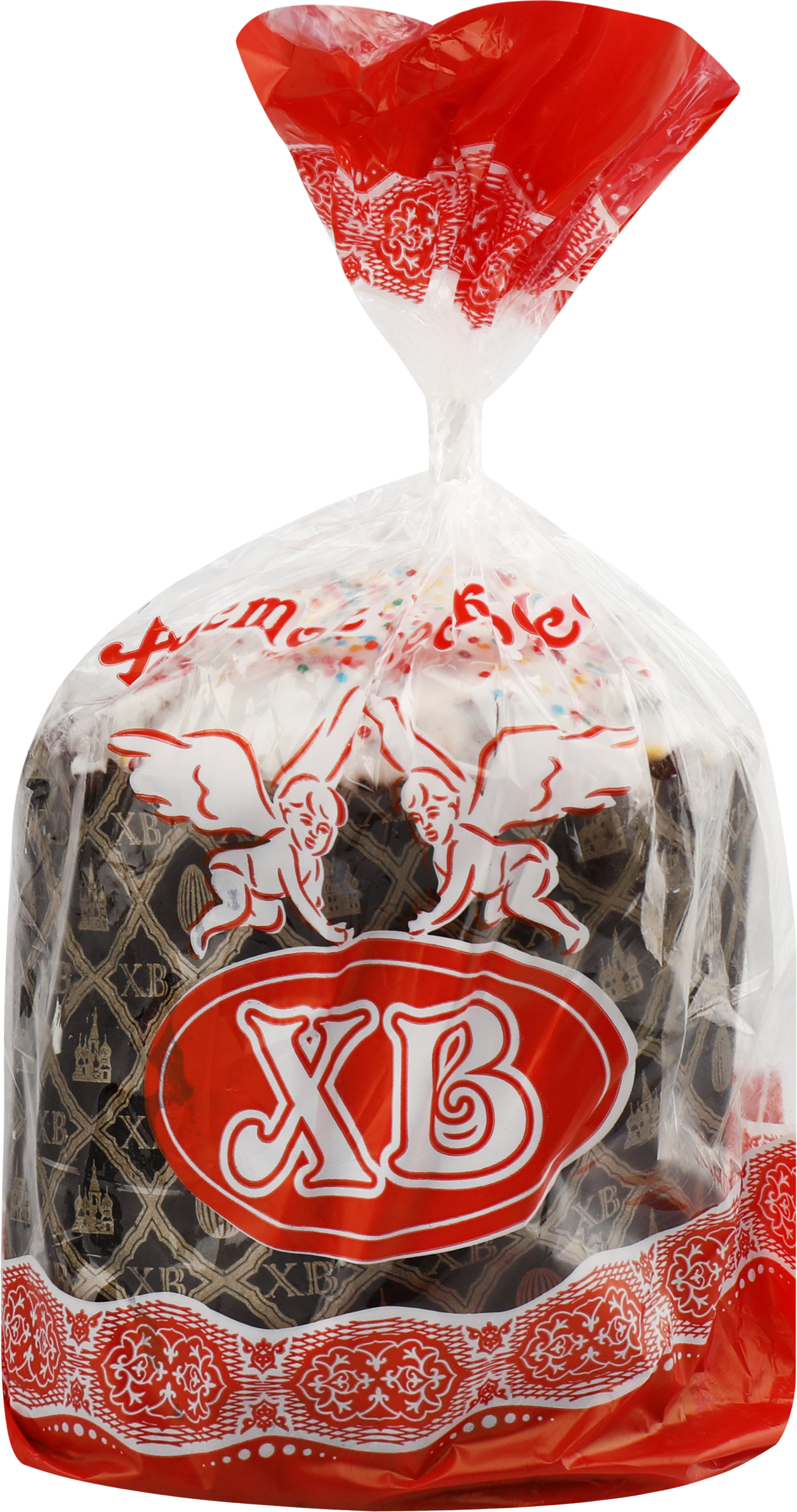 Изображение товара Кулич сдобный КОНТЕК К Празднику, фигурный, с изюмом желтого оттенка, 320г