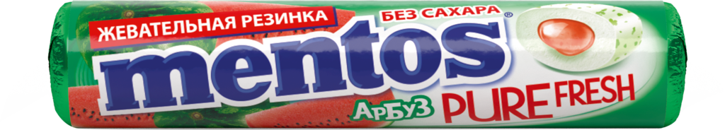 Изображение товара Жевательная резинка MENTOS Pure fresh со вкусом арбуза, 15,5г