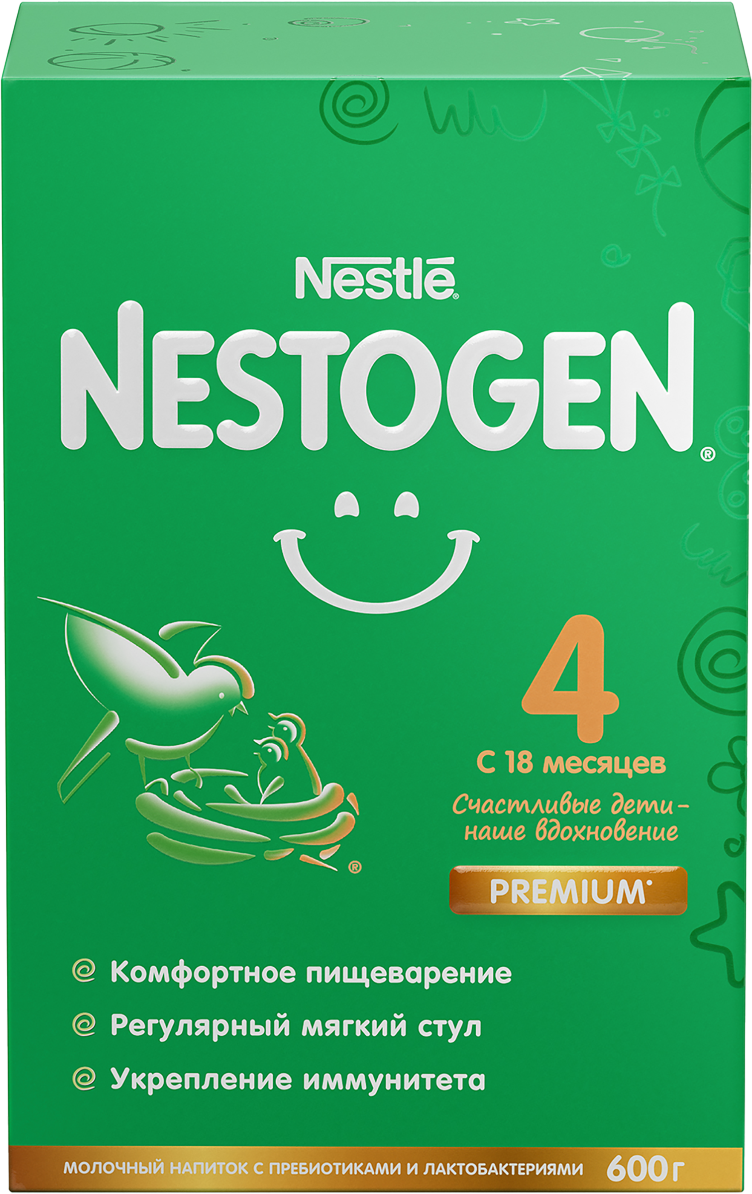 Изображение товара Напиток молочный NESTOGEN 4 с 18 месяцев 600 г для здорового питания малышей