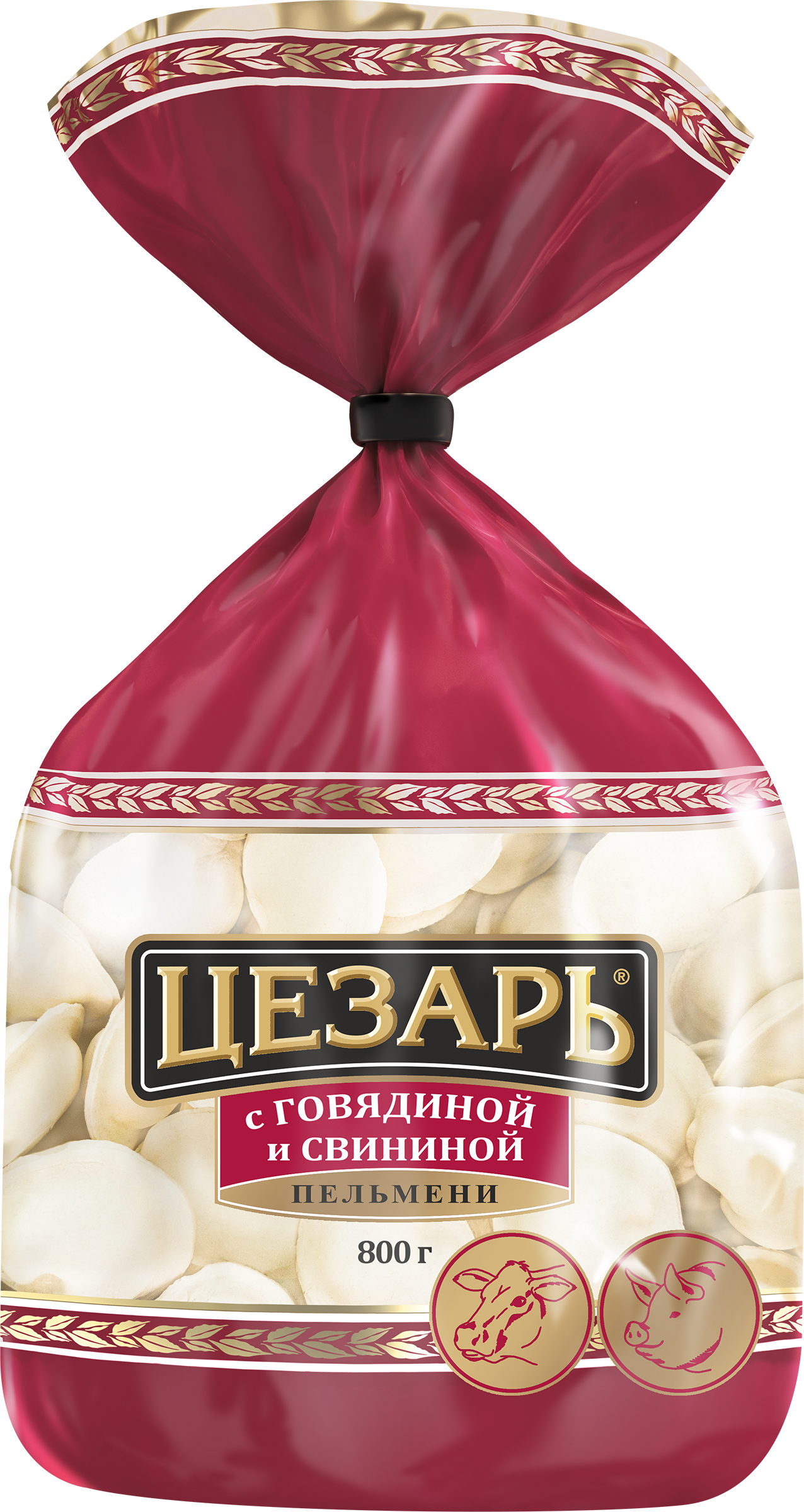 Изображение товара Пельмени ЦЕЗАРЬ с говядиной и свининой 800г, замороженные, быстрое приготовление