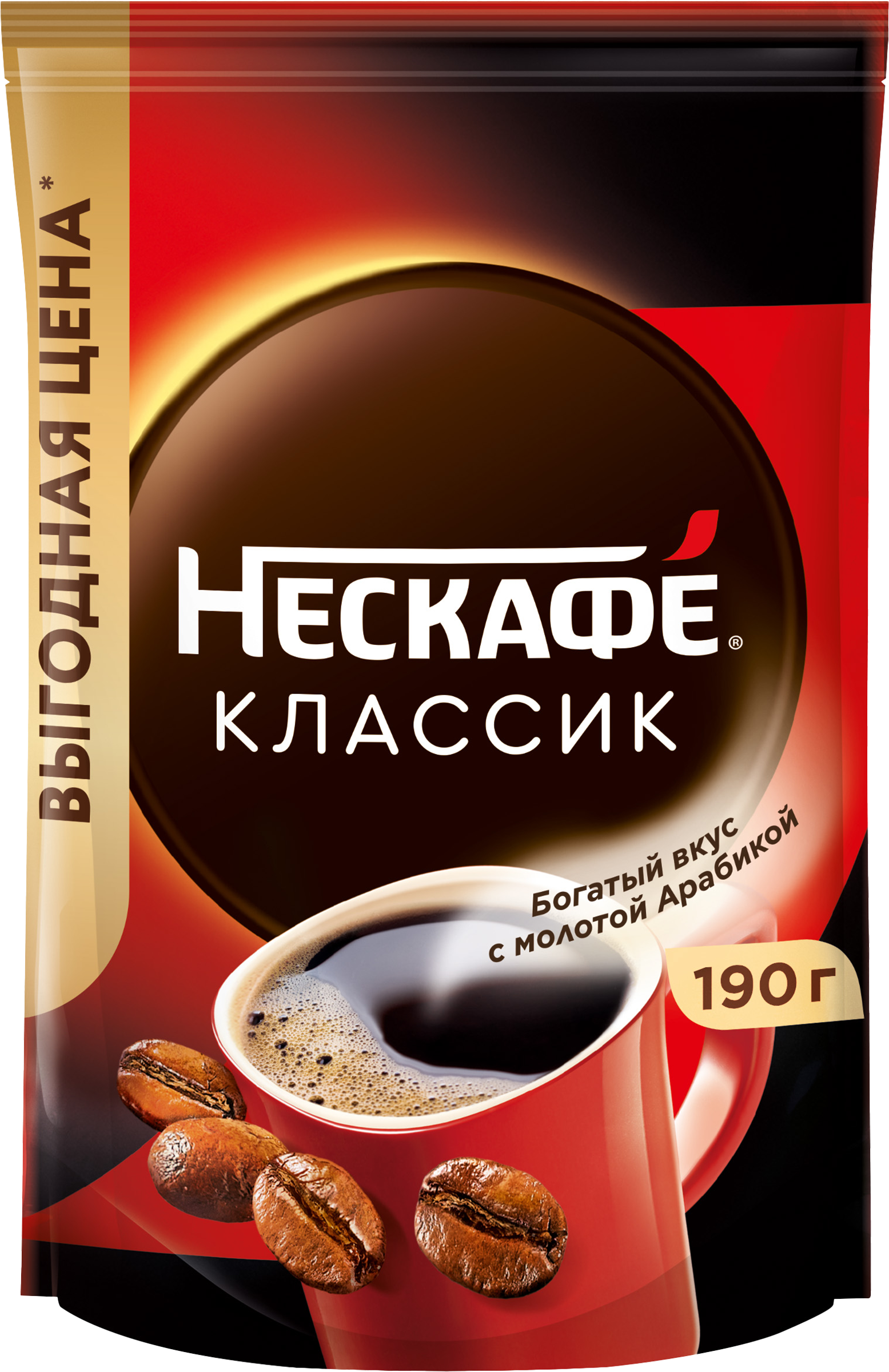 Изображение товара Кофе растворимый с добавлением молотого НЕСКАФЕ Classic, 190г