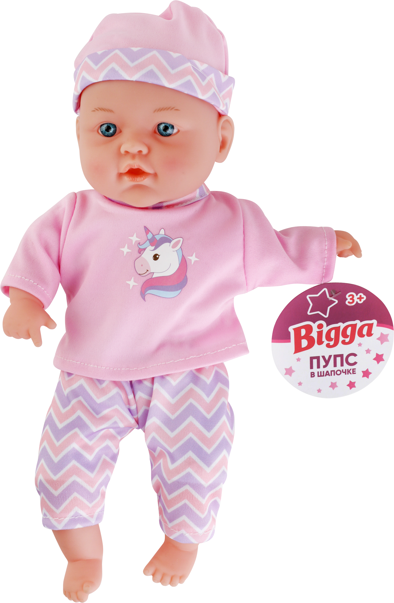 Изображение товара Пупс BIGGA 30см, в шапочке Арт. W38820
