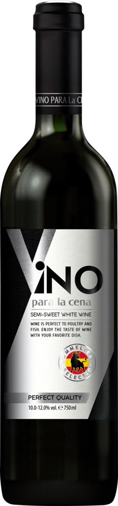 Изображение товара Вино VINO PARA LA CENA столовое красное полусладкое, 0.75л Россия