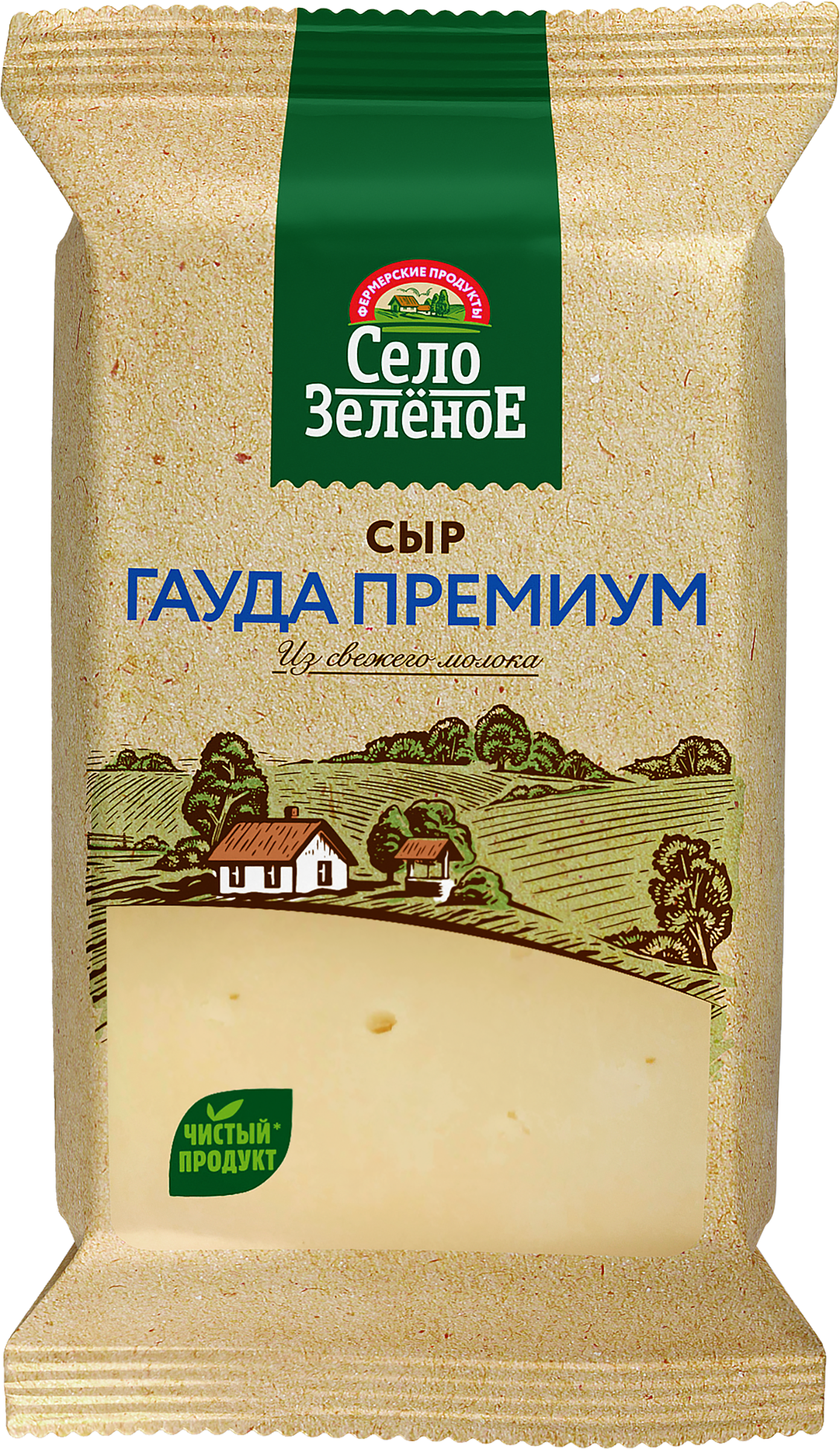 Изображение товара Сыр СЕЛО ЗЕЛЕНОЕ Премиум Гауда 40%, без змж, 200г