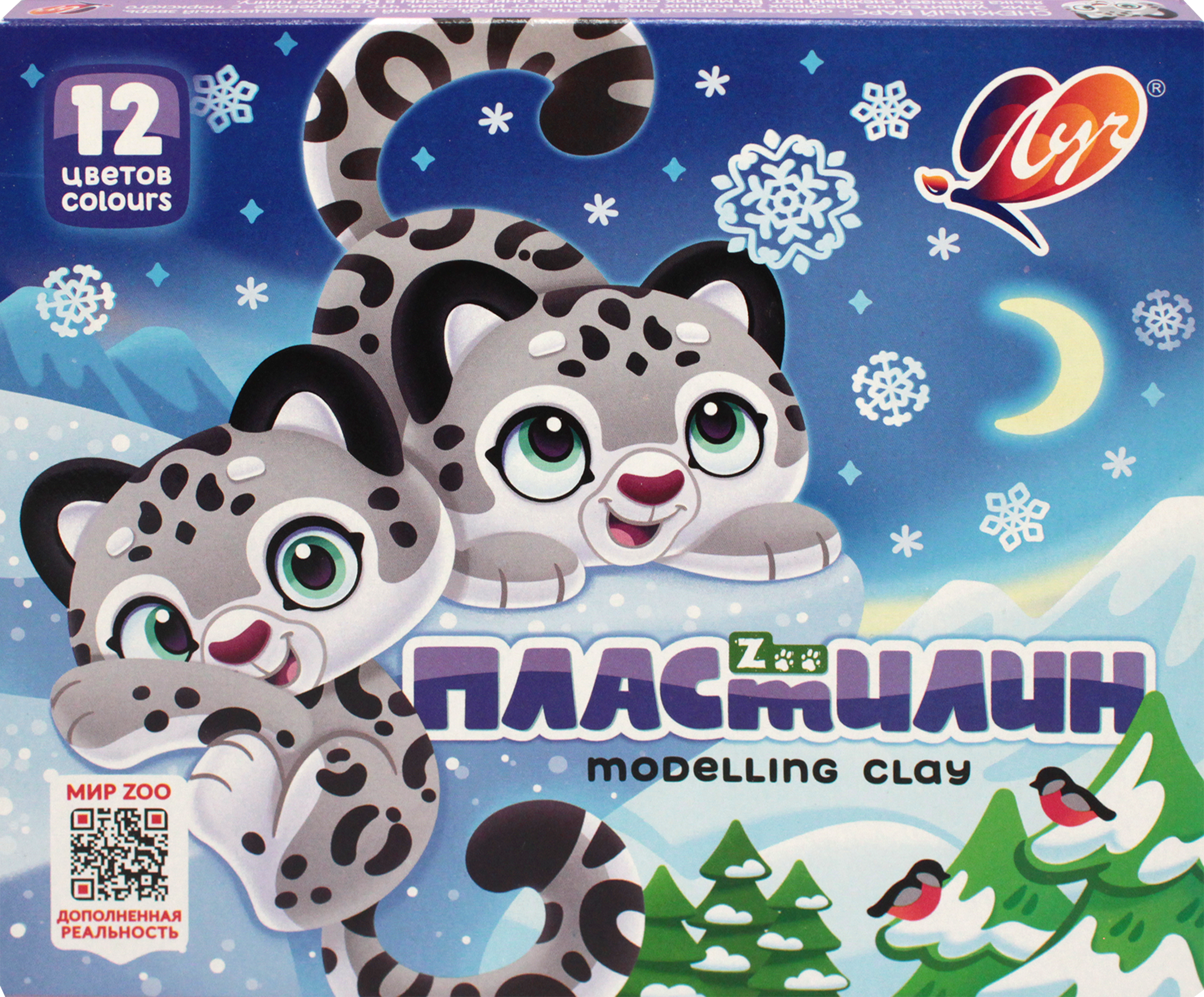 Изображение товара Пластилин ЛУЧ Зоо 12 цветов мягкий и безопасный для детей