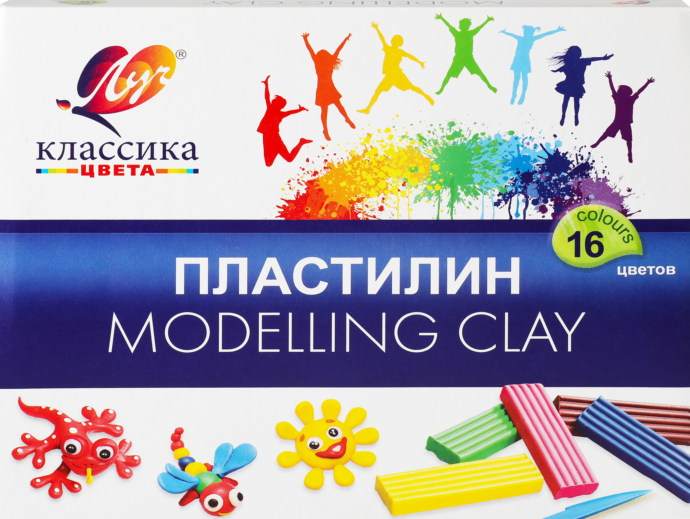 Изображение товара Пластилин ЛУЧ Классика 16 цветов для творчества и моделирования