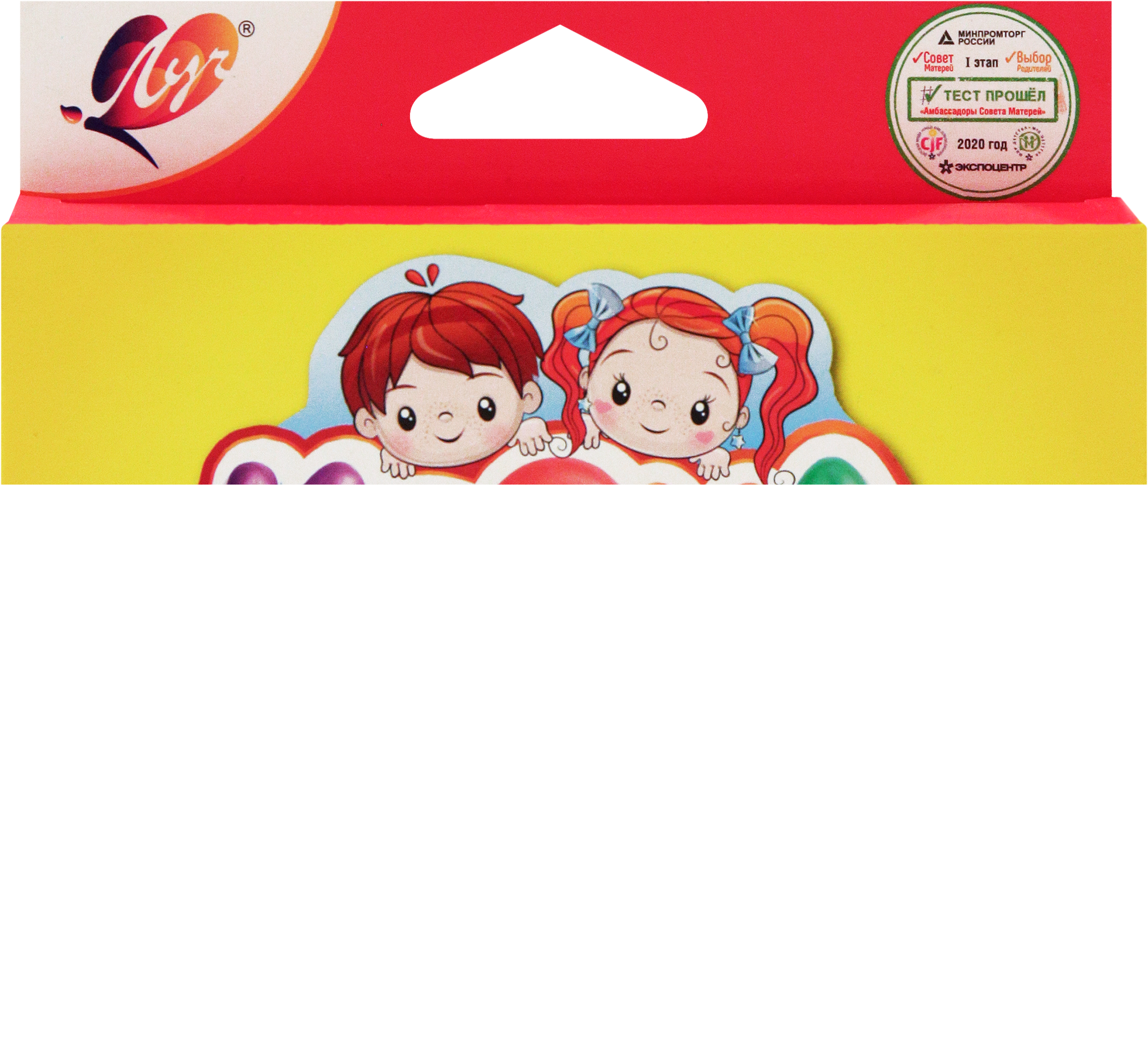 Изображение товара Мелки восковые ЛУЧ Кроха 12 цветов для малышей безопасные яркие набор