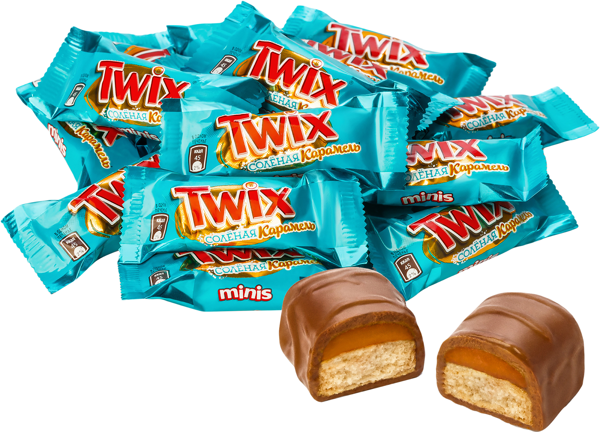 Изображение товара Шоколадные конфеты TWIX Minis Соленая карамель, песочное печенье, 1159.99 рублей