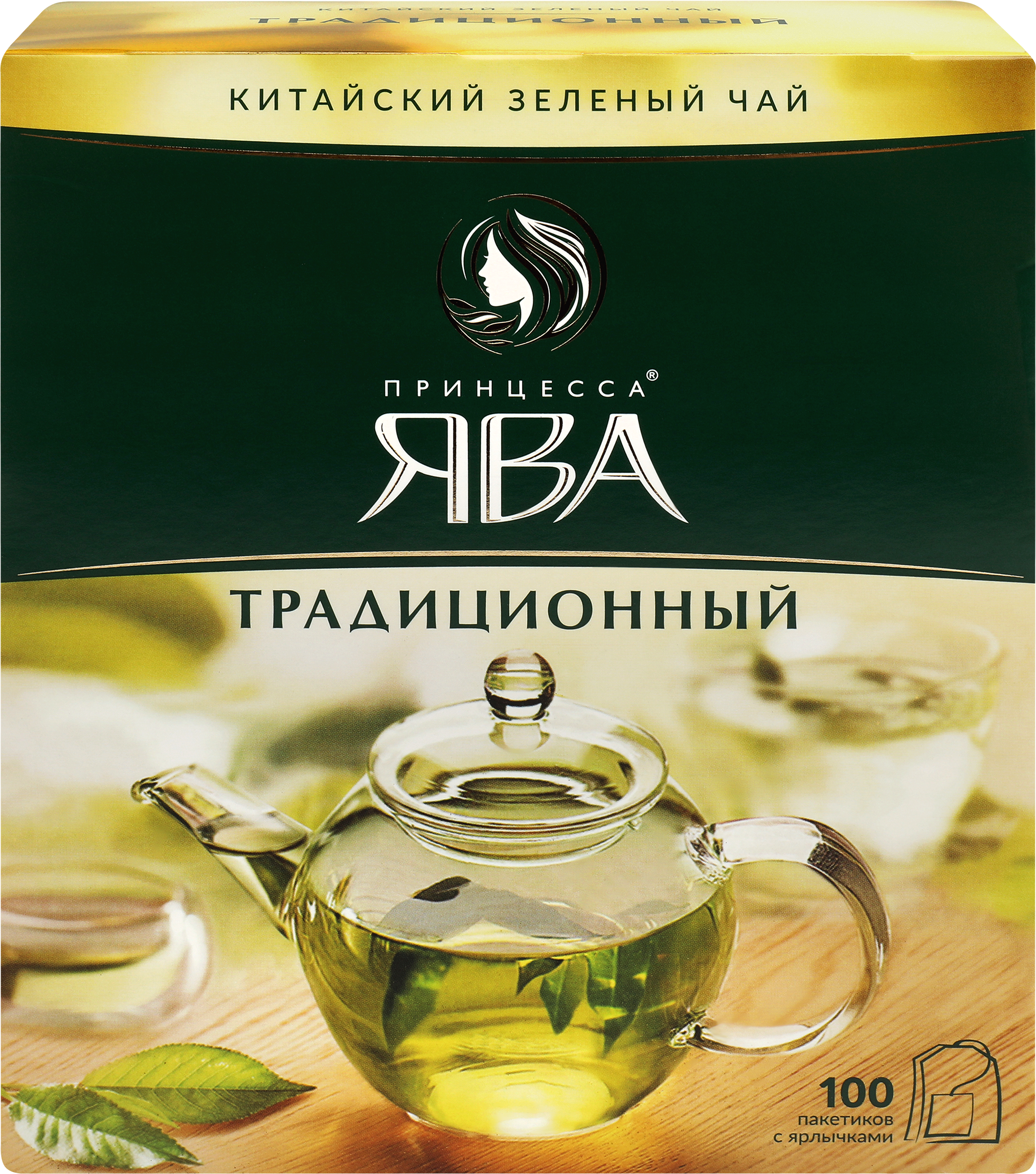 Изображение товара Чай зеленый ПРИНЦЕССА ЯВА Традиционный, 100пак