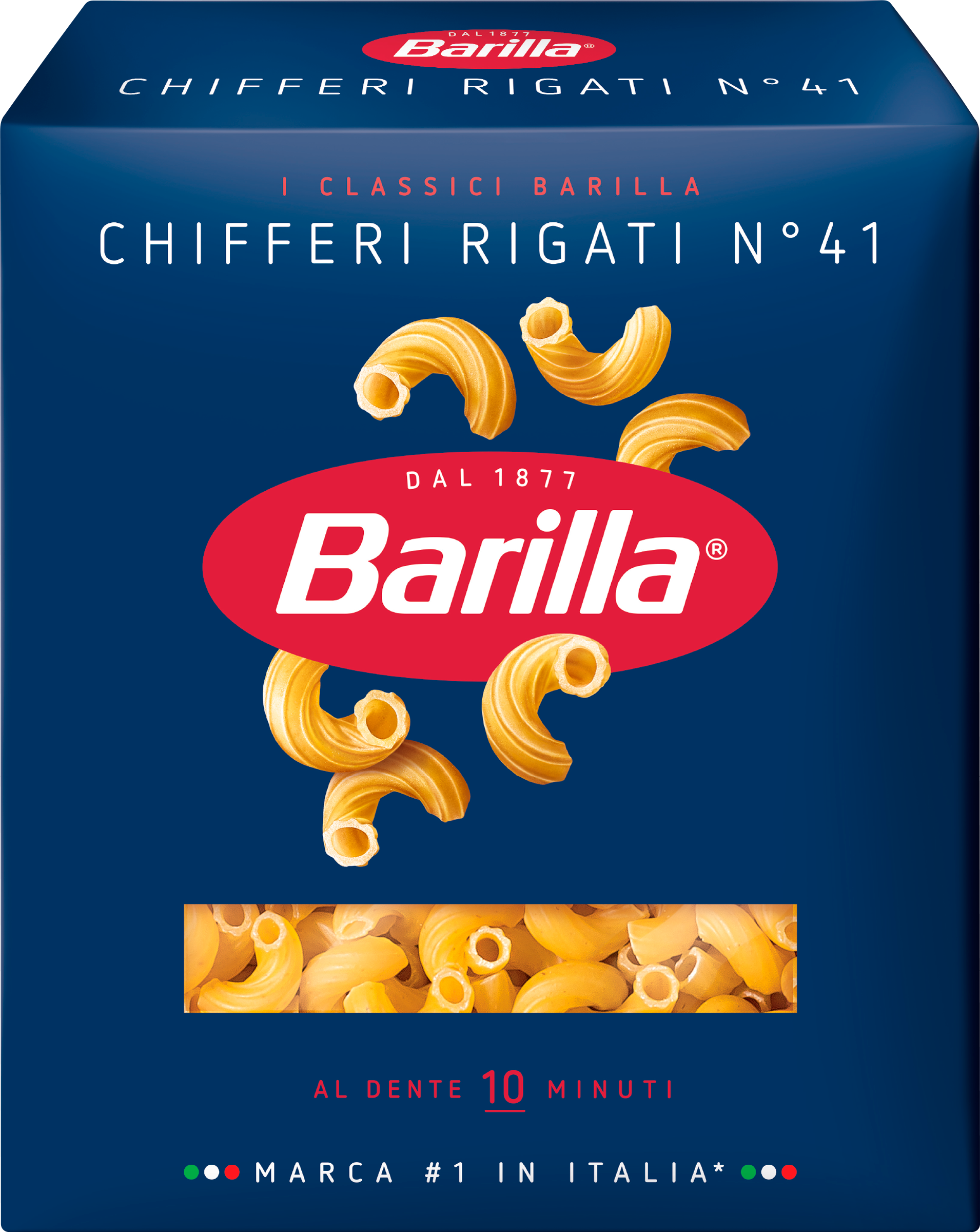 Изображение товара Макароны BARILLA Chifferi rigati n.41 высший сорт для итальянских блюд