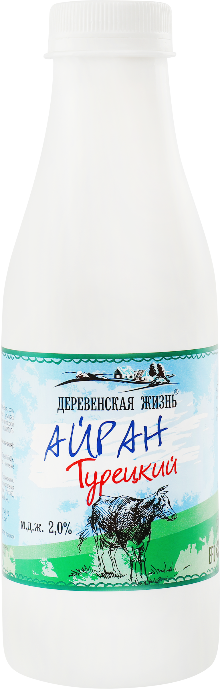 Изображение товара Айран ДЕРЕВЕНСКАЯ ЖИЗНЬ Турецкий 2%, без змж, 500г