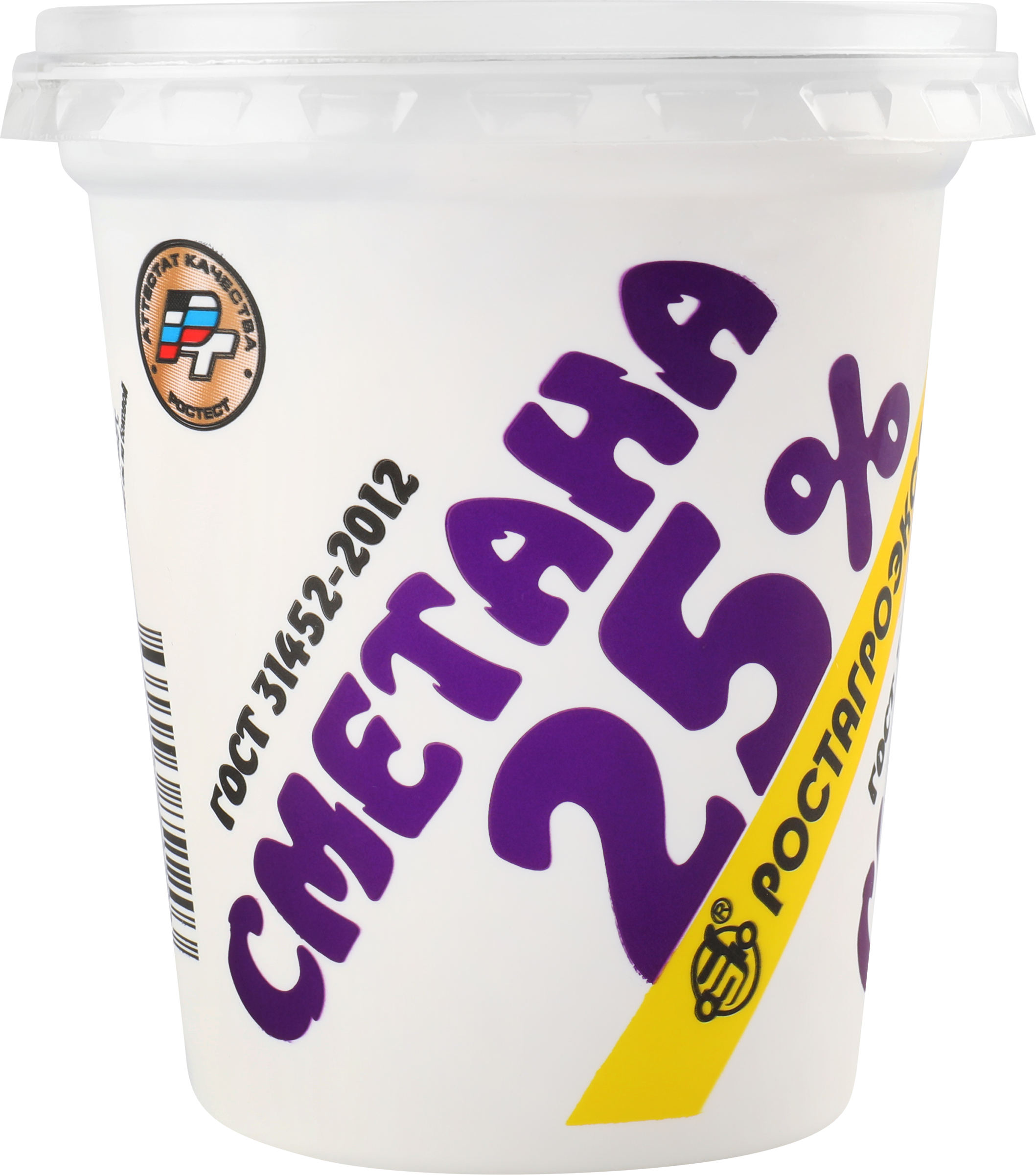 Изображение товара Сметана РОСТАГРОЭКСПОРТ 25%, без змж, 320г