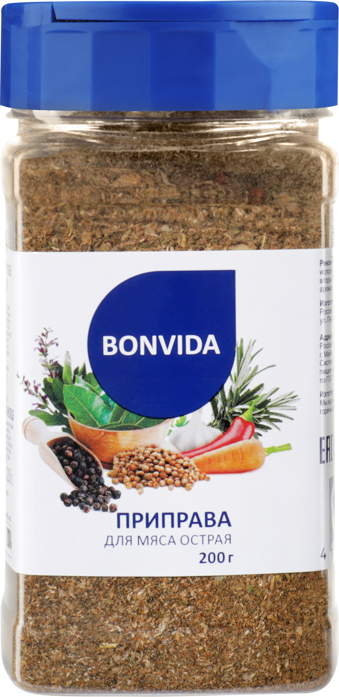 Изображение товара Приправа для мяса BONVIDA острая, 200г