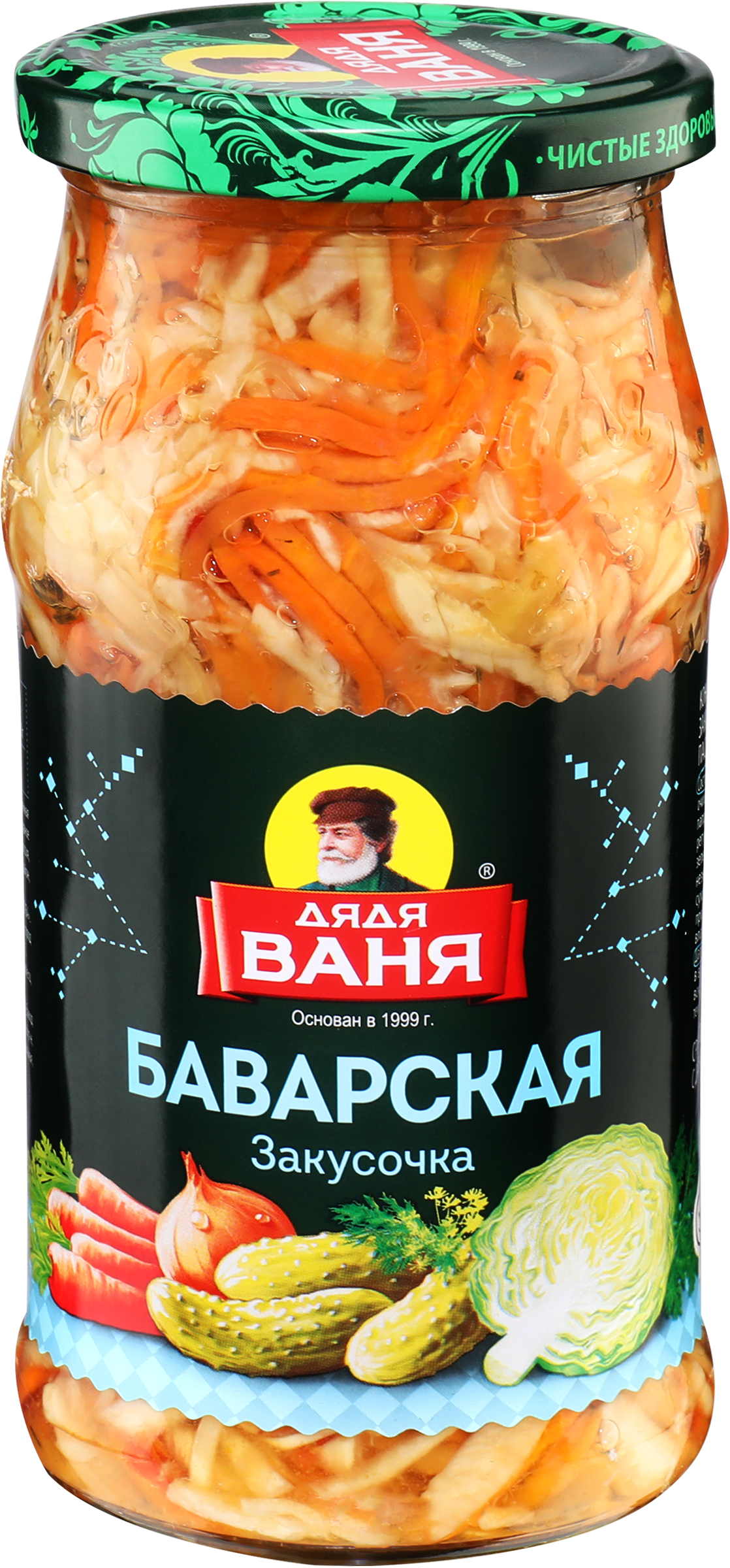 Изображение товара Закусочка ДЯДЯ ВАНЯ Баварская, 460г - Вкусный витаминный салат