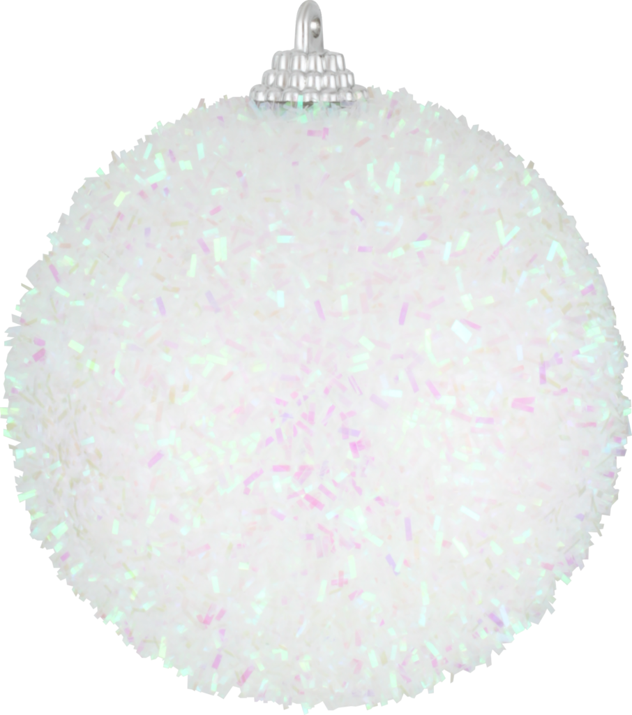 Изображение товара Шар елочный HOMECLUB Снежный 8 см сверкающий пластиковый для декора