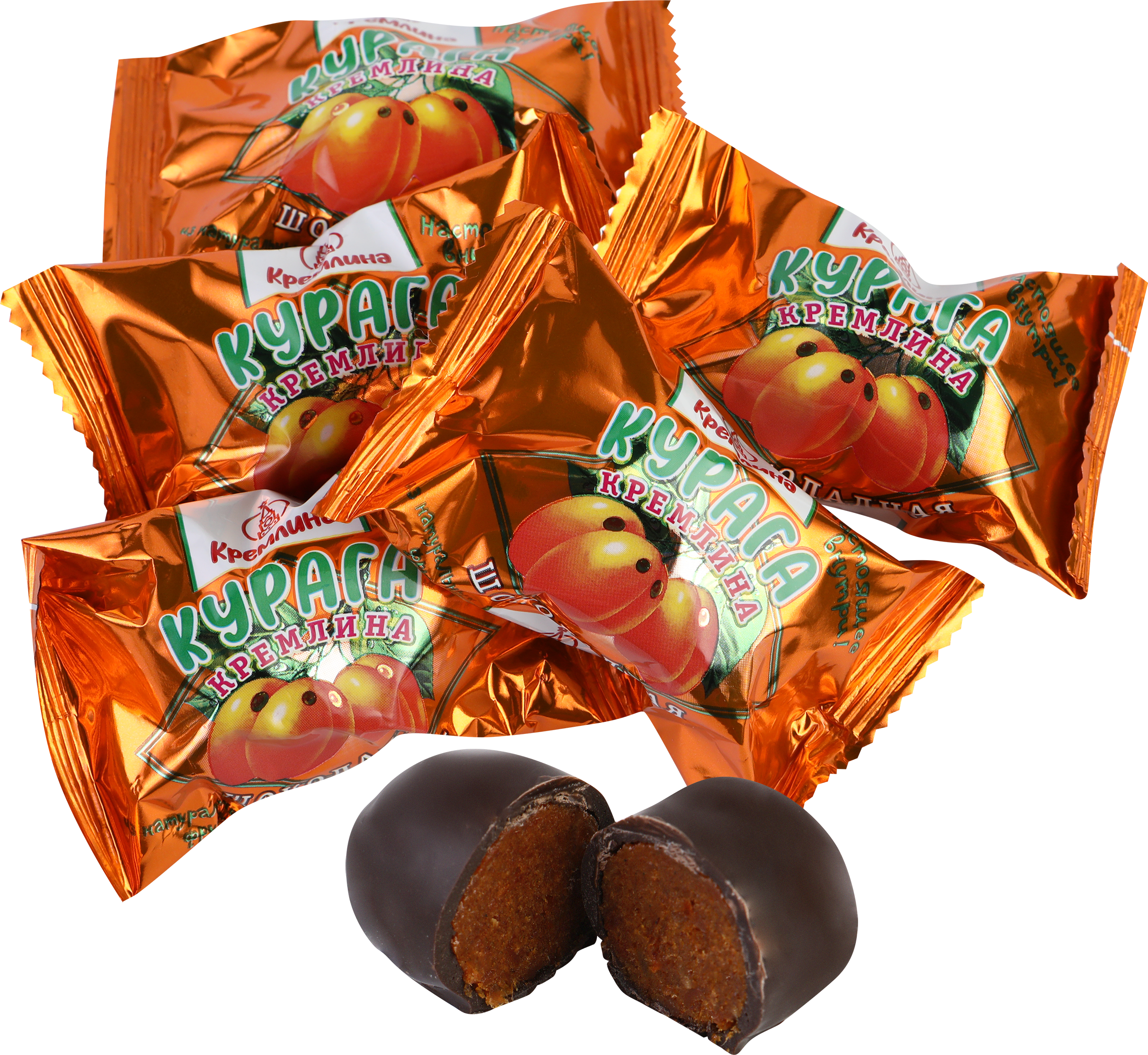 Изображение товара Конфеты КРЕМЛИНА Курага в шоколаде, весовые