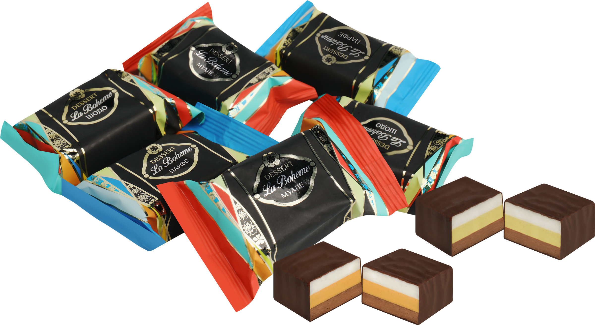 Изображение товара Конфеты глазированные LA BOHEMЕ Шодо/Муале/Парфе, ассорти, весовые