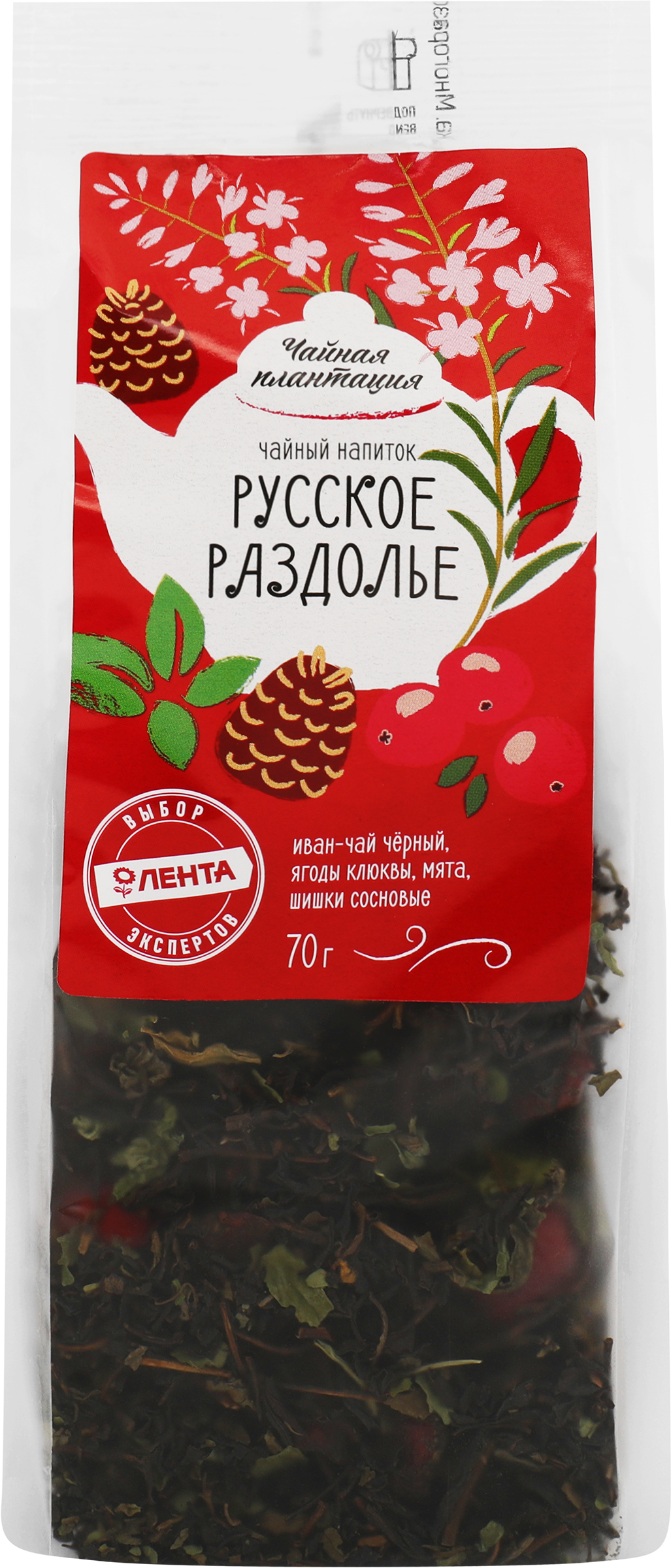 Изображение товара Чайный напиток ЧАЙНАЯ ПЛАНТАЦИЯ Русское раздолье, листовой, 70г
