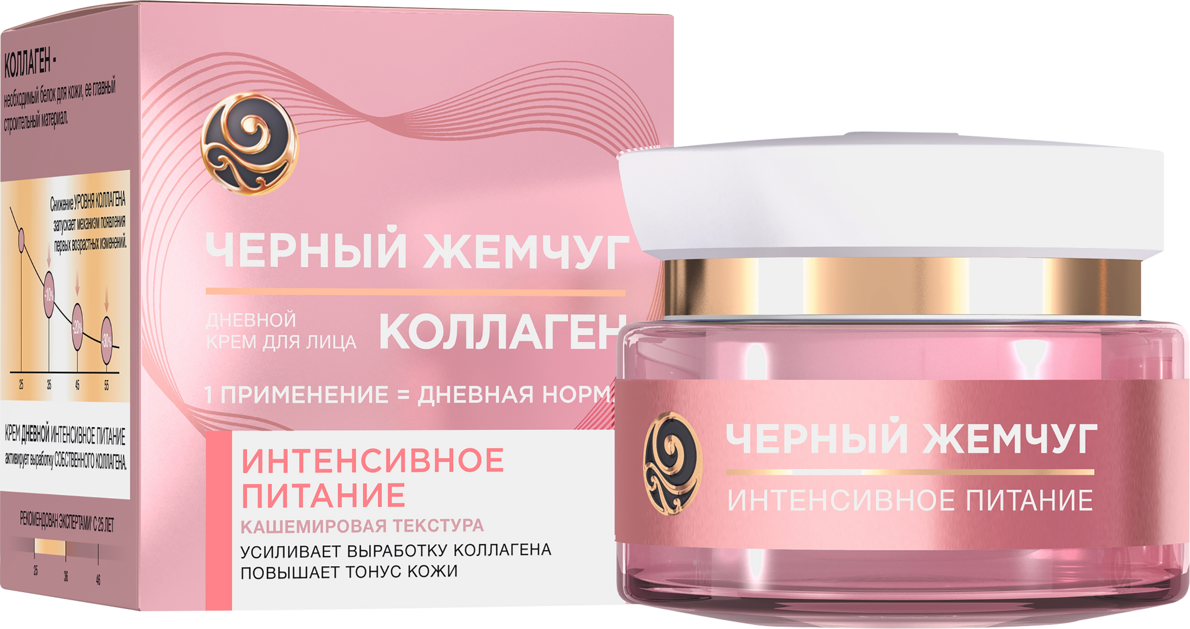 Изображение товара Крем дневной для лица ЧЕРНЫЙ ЖЕМЧУГ Интенсивное питание Коллаген 46мл