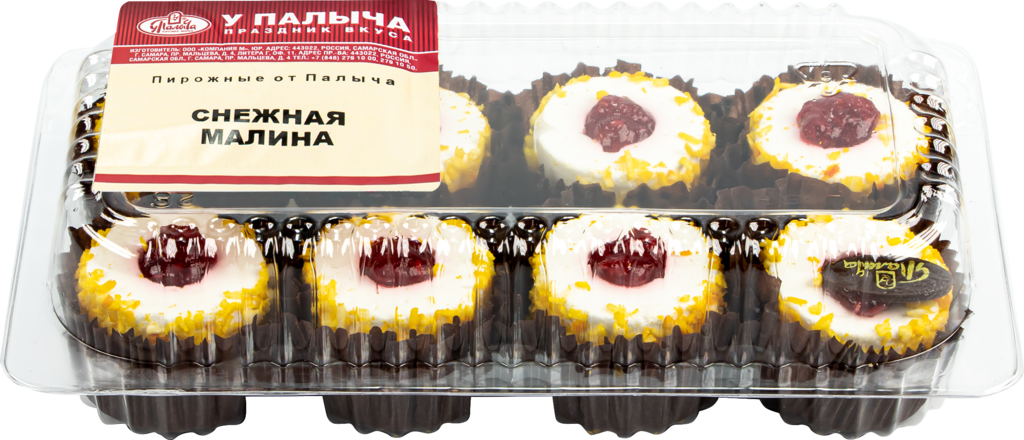 Изображение товара Пирожное У ПАЛЫЧА Снежная малина, 185г