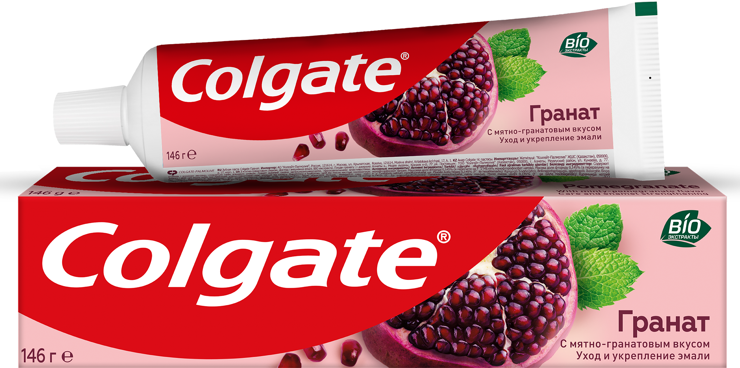 Изображение товара Зубная паста COLGATE Гранат с натуральными ингредиентами 100 мл для укрепления эмали защиты от кари