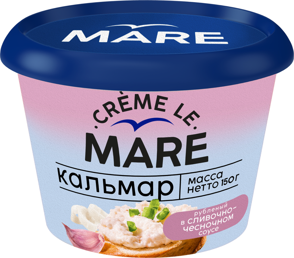 Изображение товара Кальмар MARE в сливочно-чесночном соусе, рубленый, 150г