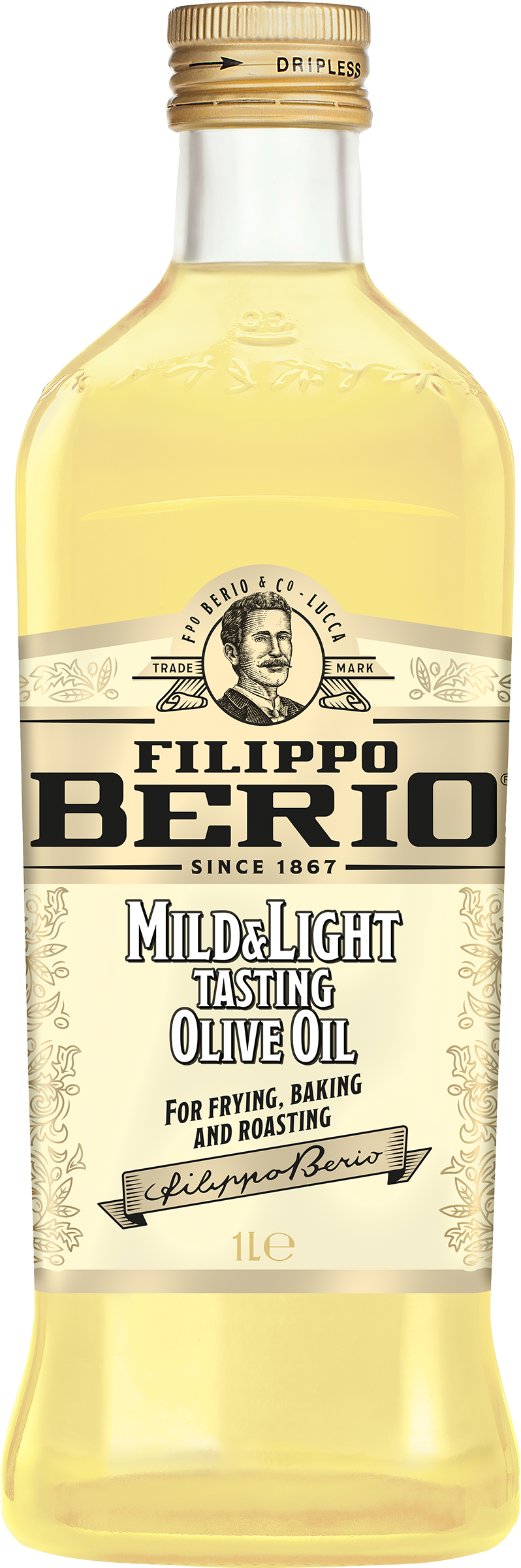 Изображение товара Масло оливковое FILIPPO BERIO Mild&Light 1л - рафинированное масло