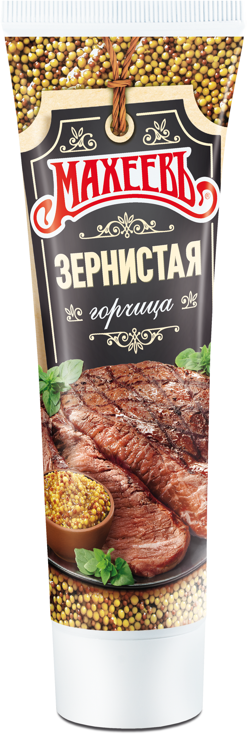 Изображение товара Горчица МАХЕЕВЪ Зернистая, 100г