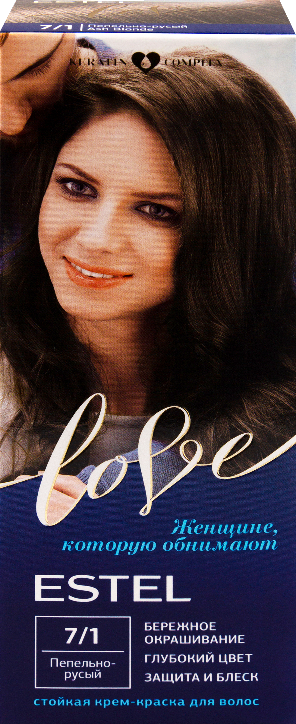 Изображение товара Крем-краска ESTEL Love 7/1 Пепельно-русый 115мл для волос