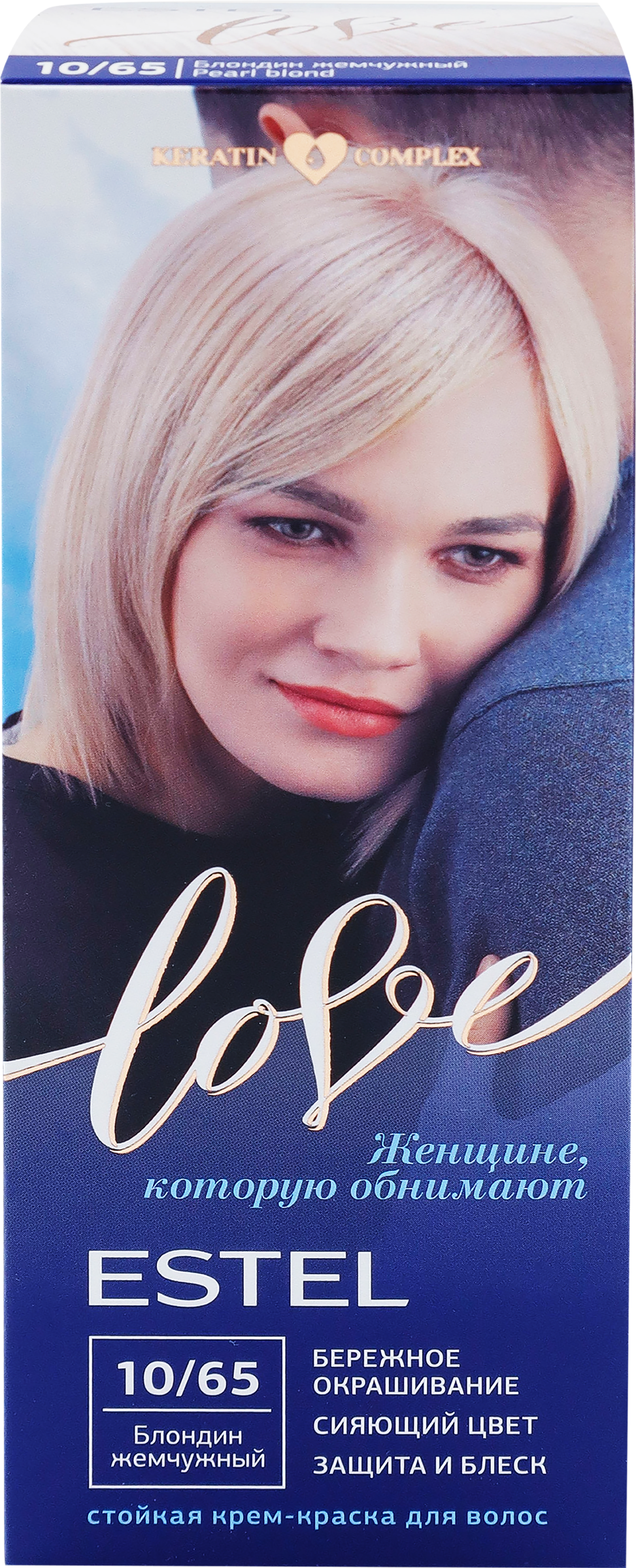 Изображение товара Крем-краска для волос ESTEL Love 10/65 Блондин жемчужный 115мл, бережное окрашивание
