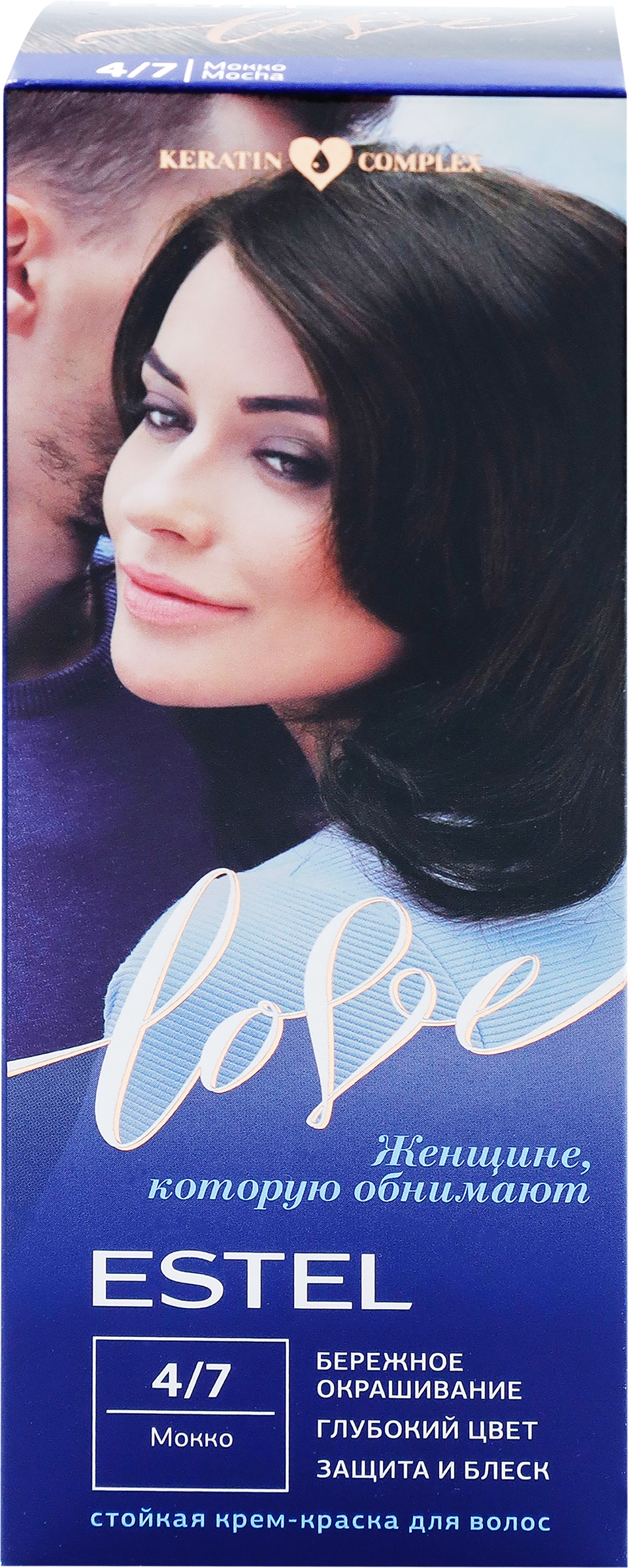 Изображение товара Крем-краска для волос ESTEL Love 4/7 Мокко 115мл для стойкого окрашивания