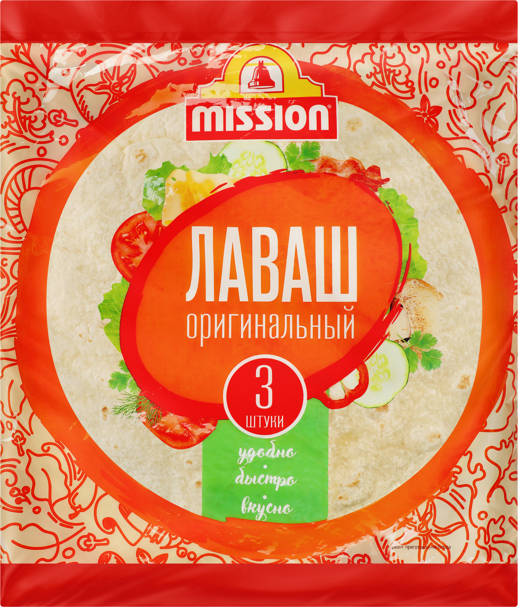 Изображение товара Лаваш MISSION FOODS Оригинальный, 3х90г