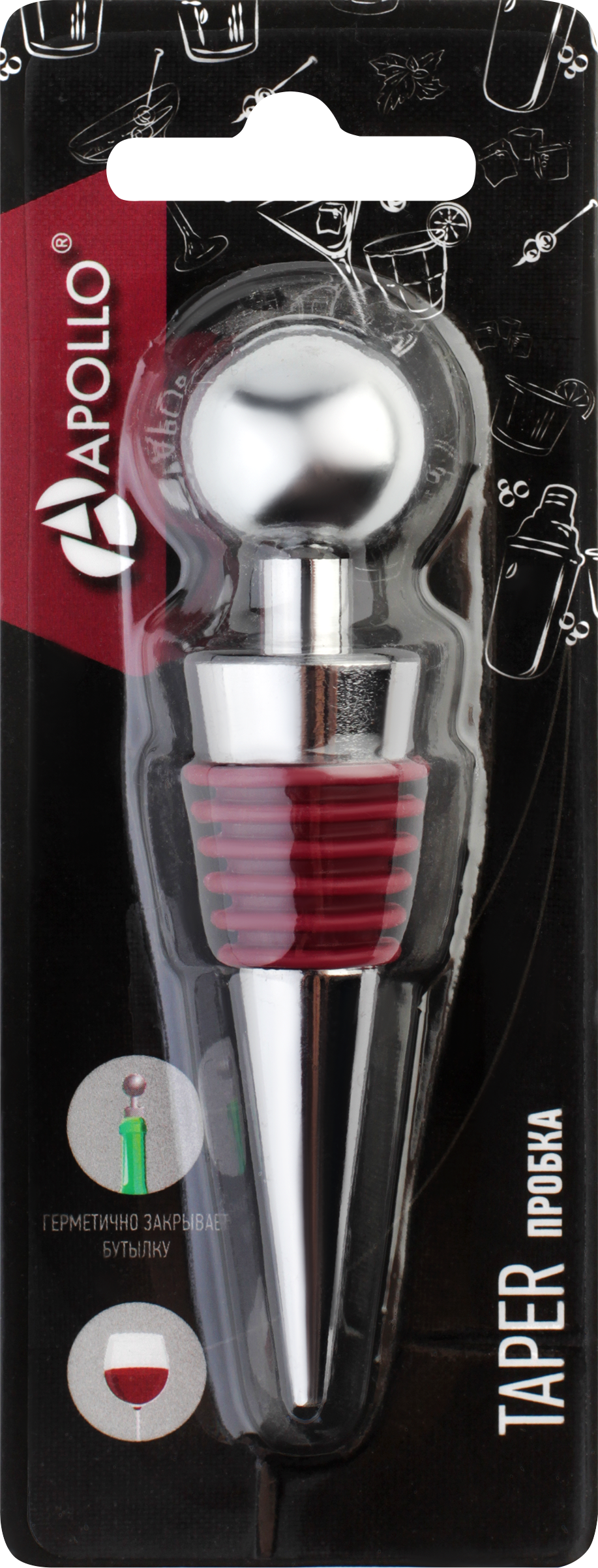 Изображение товара Пробка APOLLO Taper силикон, нерж.сталь Арт TAP-01 (Китай)
