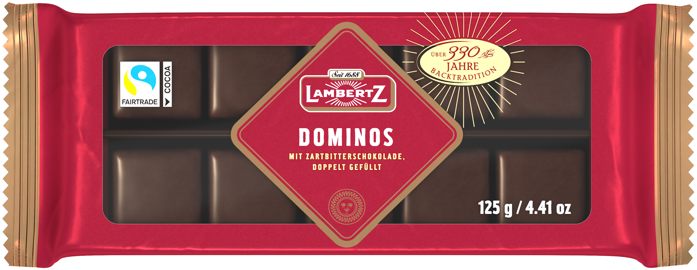 Изображение товара Пряники LAMBERTZ Домино 125г в шоколаде - вкусное польское угощение