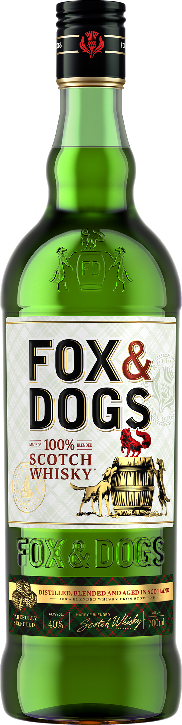 Изображение товара Виски FOX & DOGS купажированный 40%, 0.7л