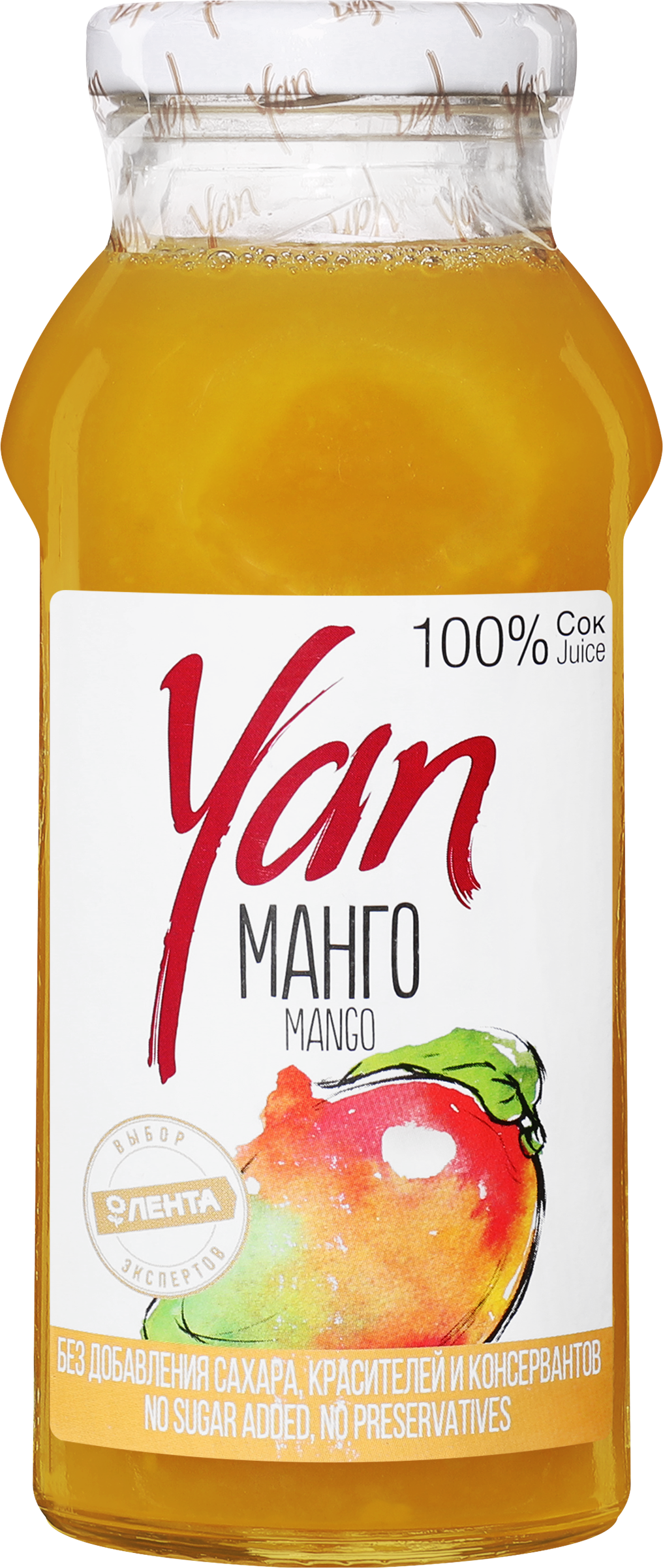 Изображение товара Сок YAN манго 0.25л - натуральный сок без добавления сахара