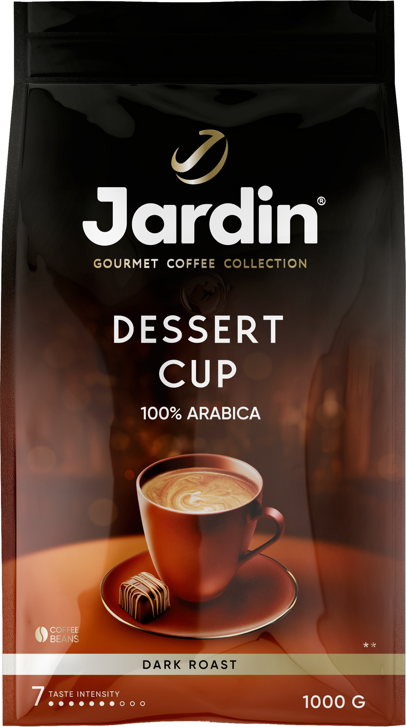 Изображение товара Кофе зерновой JARDIN Dessert Cup жареный 1кг насыщенный аромат