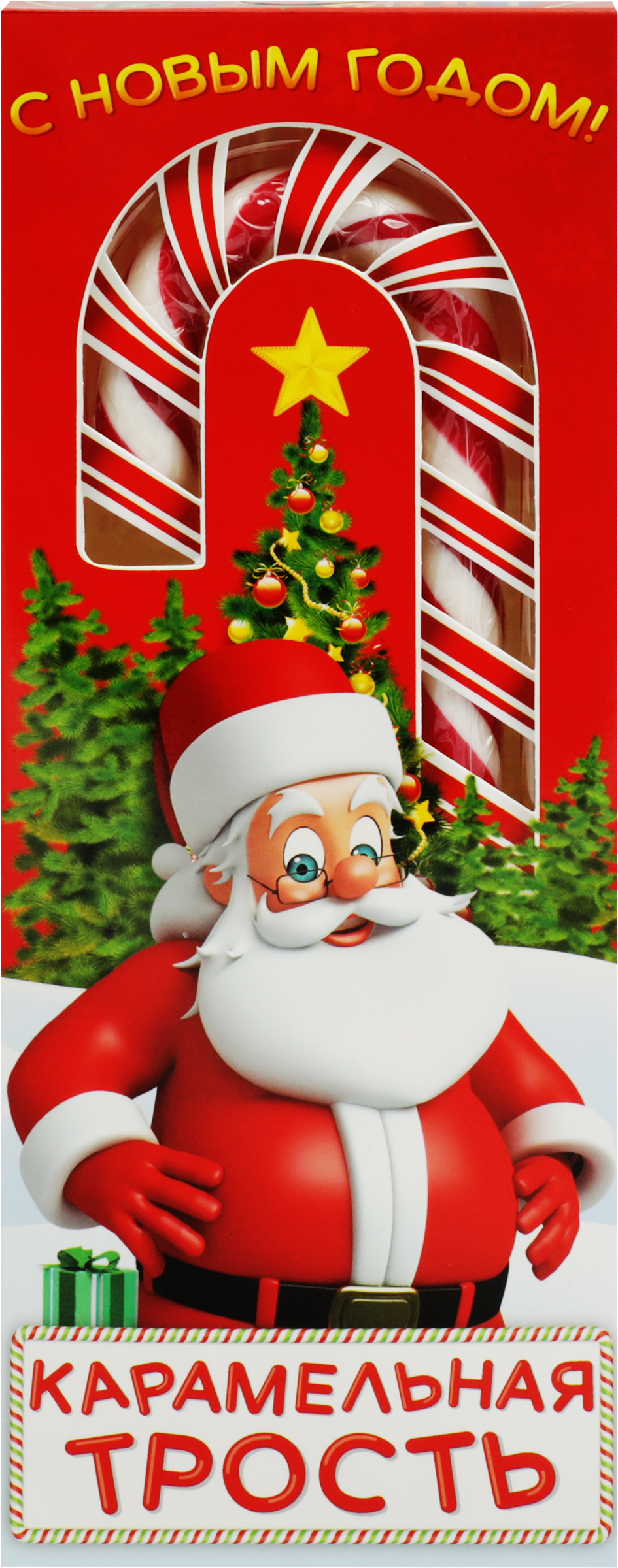 Изображение товара Конфета СЛАДКАЯ СКАЗКА Карамельная трость новогодняя, 40г