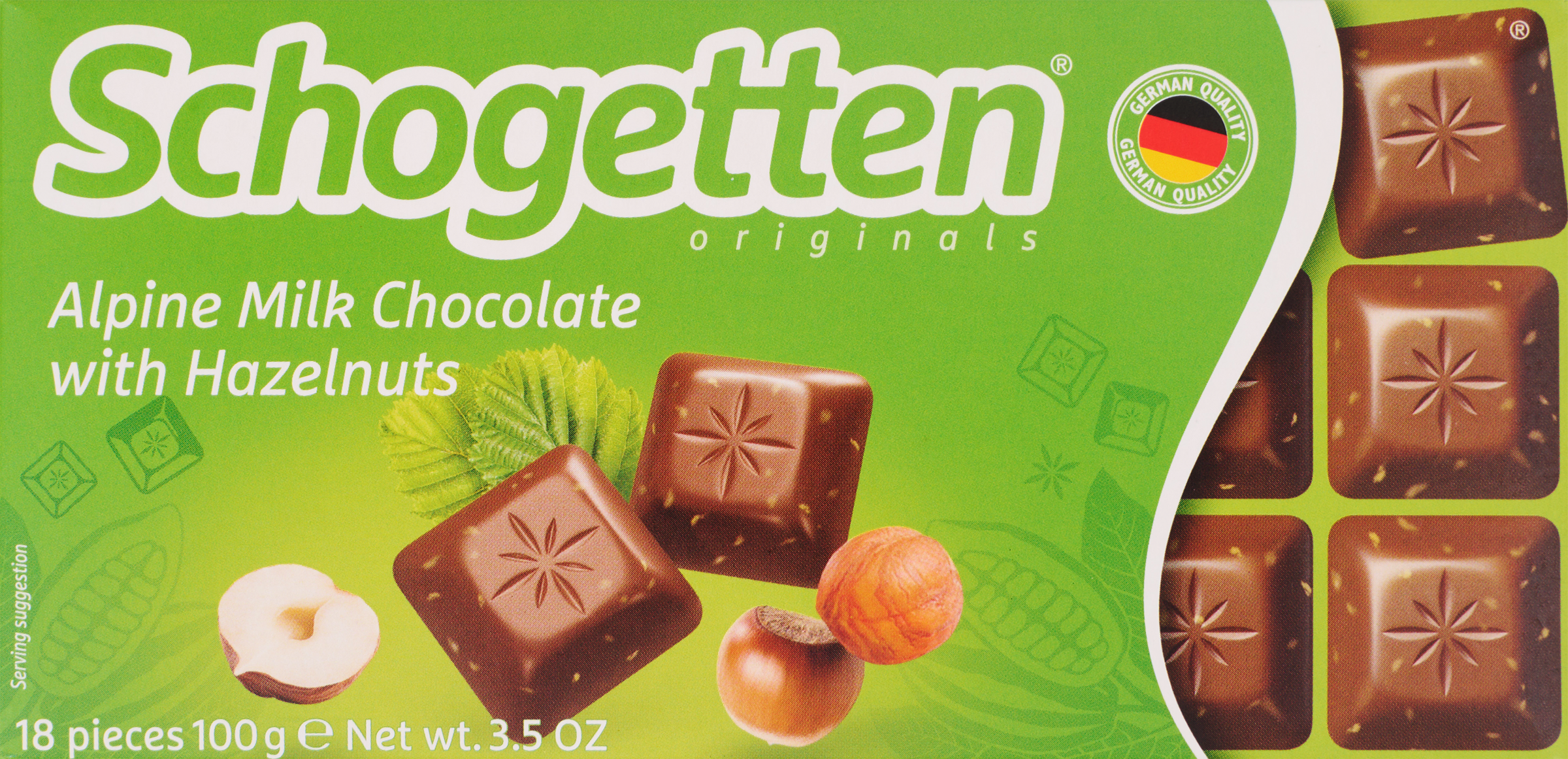 Изображение товара Шоколад молочный SCHOGETTEN Hazelnuts с обжаренным фундуком, 100г