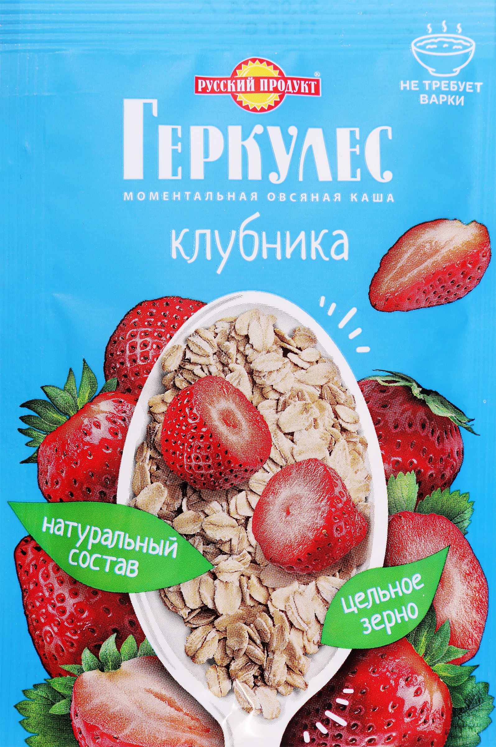 Изображение товара Каша овсяная РУССКИЙ ПРОДУКТ Геркулес с клубникой, 35г