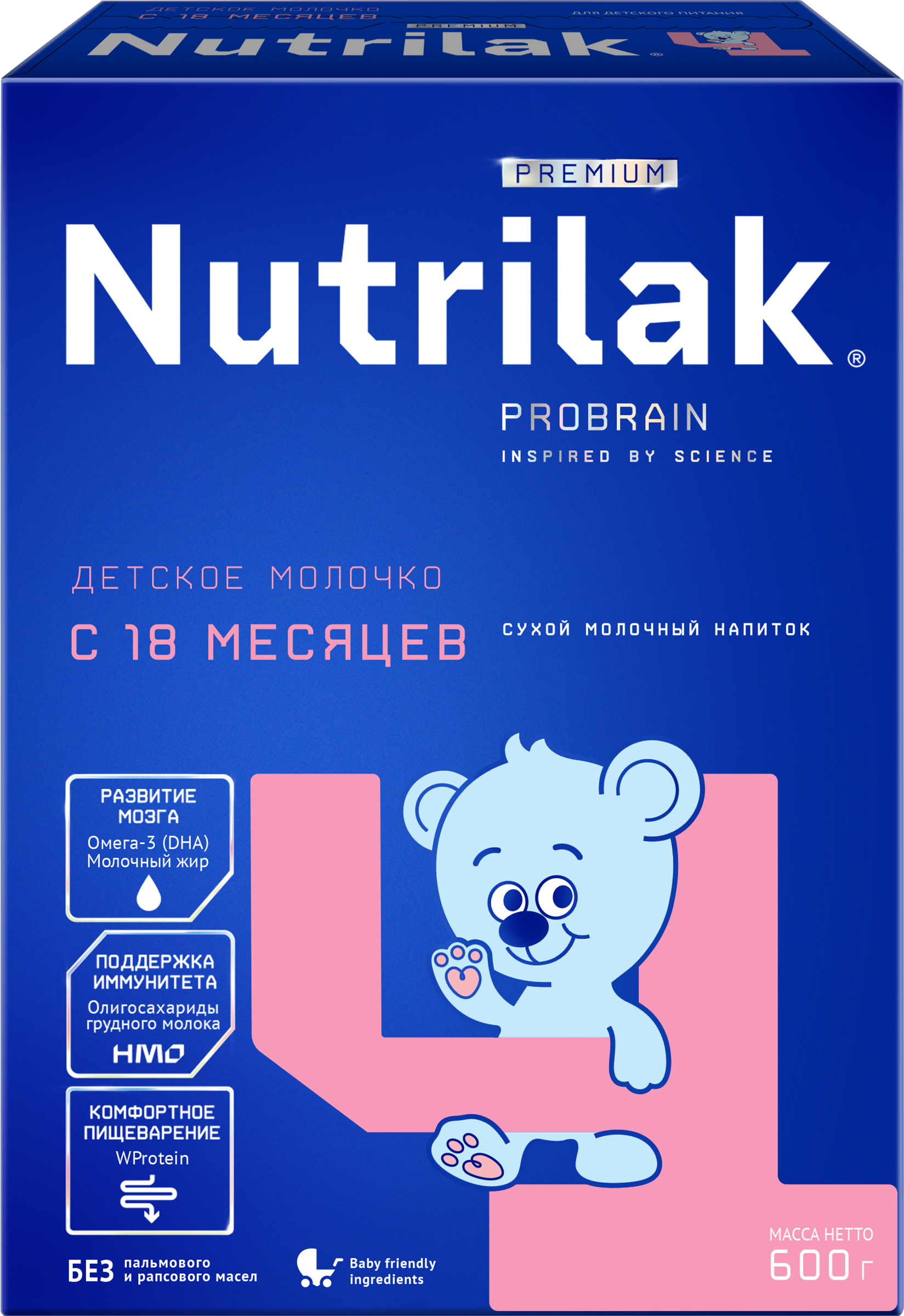 Изображение товара Напиток молочный NUTRILAK Premium 4, c 18 месяцев, 600г