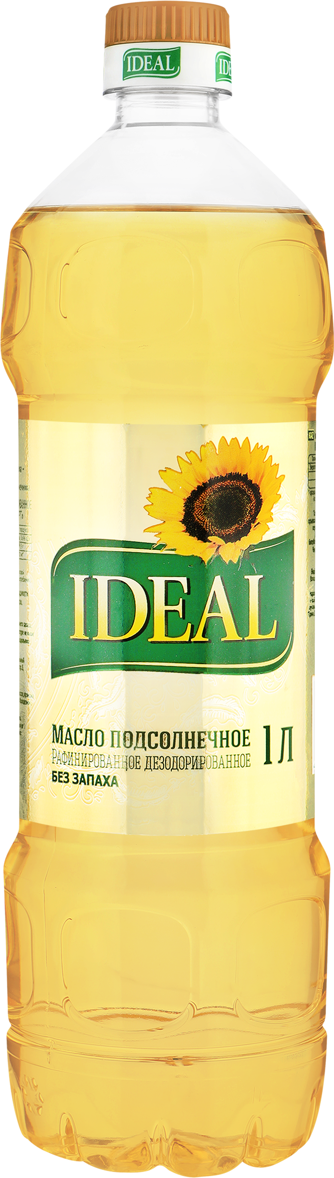 Изображение товара Масло подсолнечное IDEAL рафинированное дезодорированное, 1л