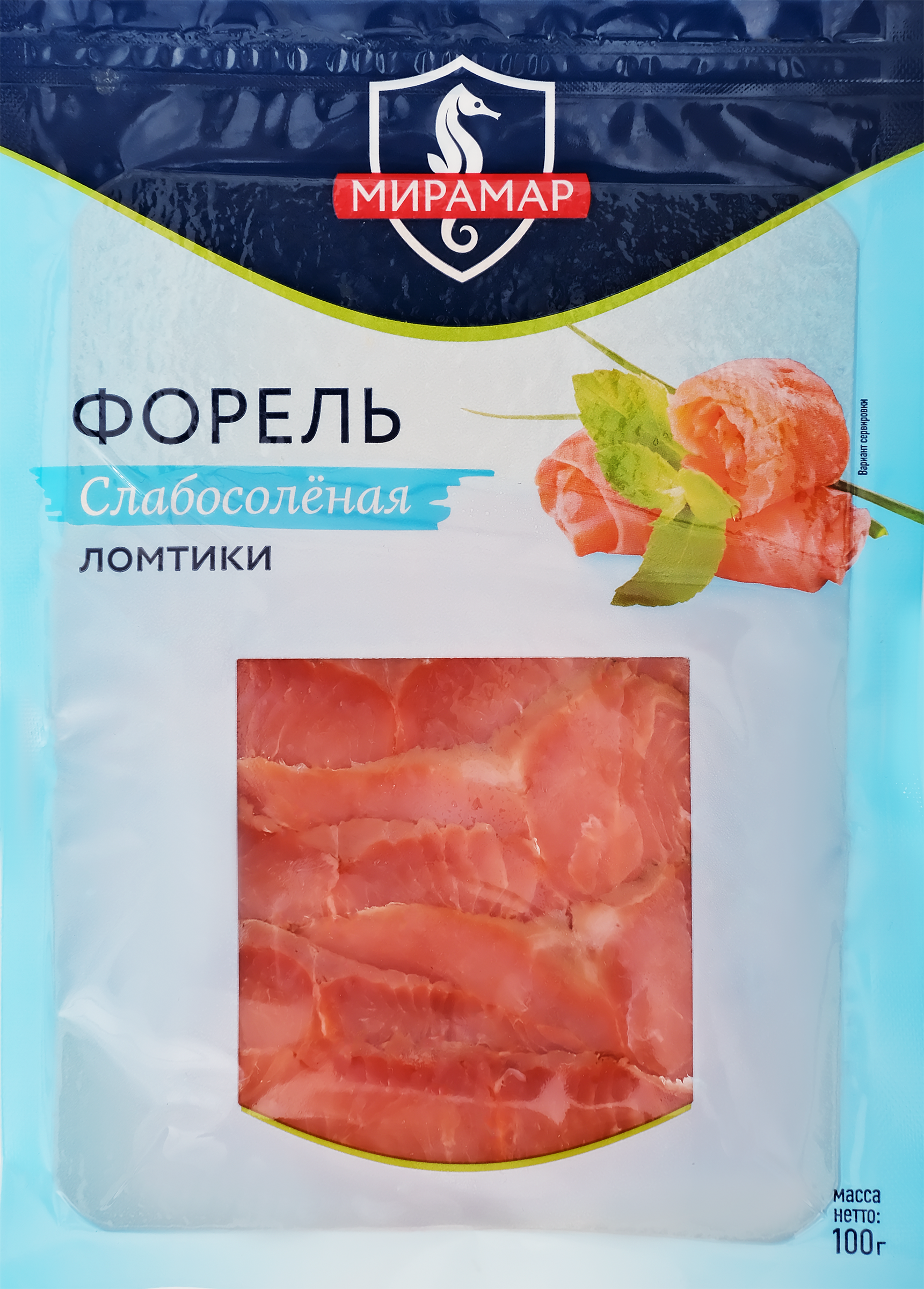 Изображение товара Форель слабосоленая ломтики 100г МИРАМАР - свежий деликатес из России